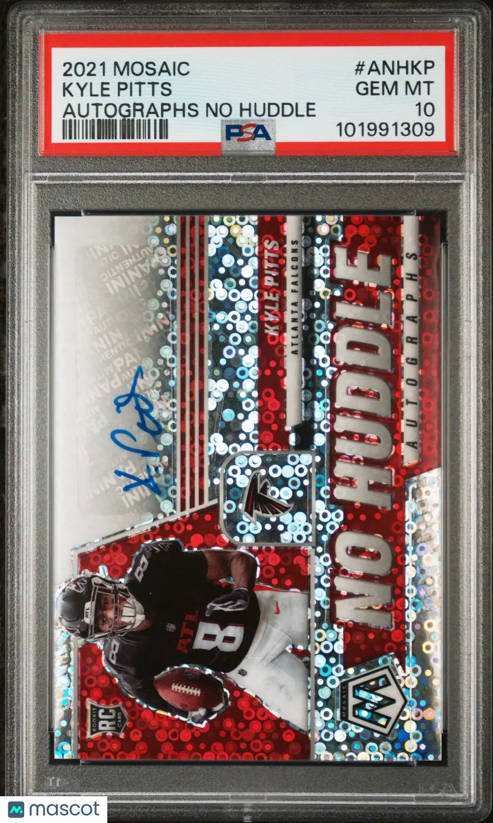 2021 Panini Mosaic Kyle Pitts Autographed No Huddle Rookie Card PSA 10 Gem Mint - Perfect for NFL Collectors & Falcons Fans Display