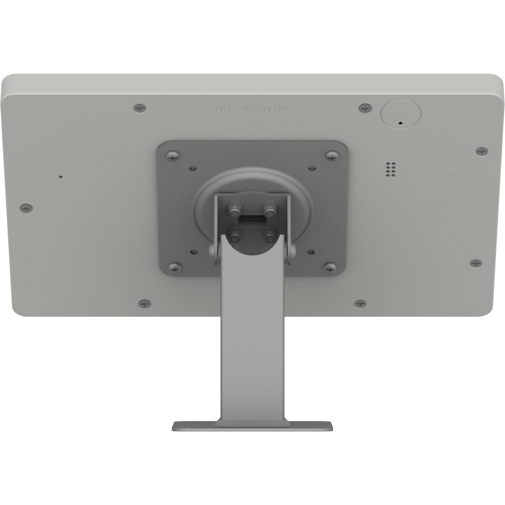 VidaMount Light Grey Tablet Enclosure with Rotating & Tilting Desk Mount - Compatible with Samsung Galaxy Tab E 9.6 | Secure Stand for Office, Home, or Classroom Use