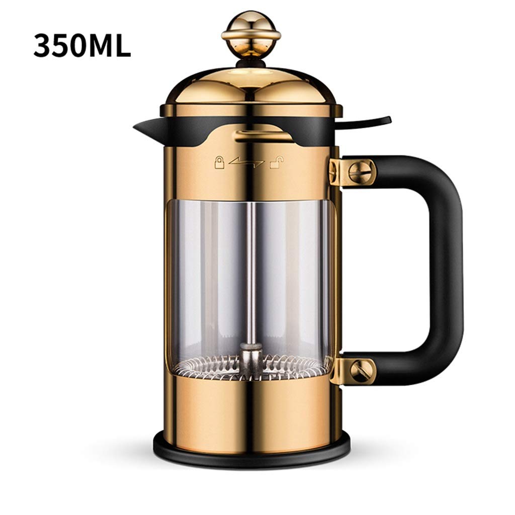 Premium French Press Coffee Maker - 304 Stainless Steel & Explosion-Proof Glass Stovetop Espresso Maker (350ml-1500ml) for Home, Office & Camping - Perfect for Brewing Rich Coffee, Tea & Cold Brew