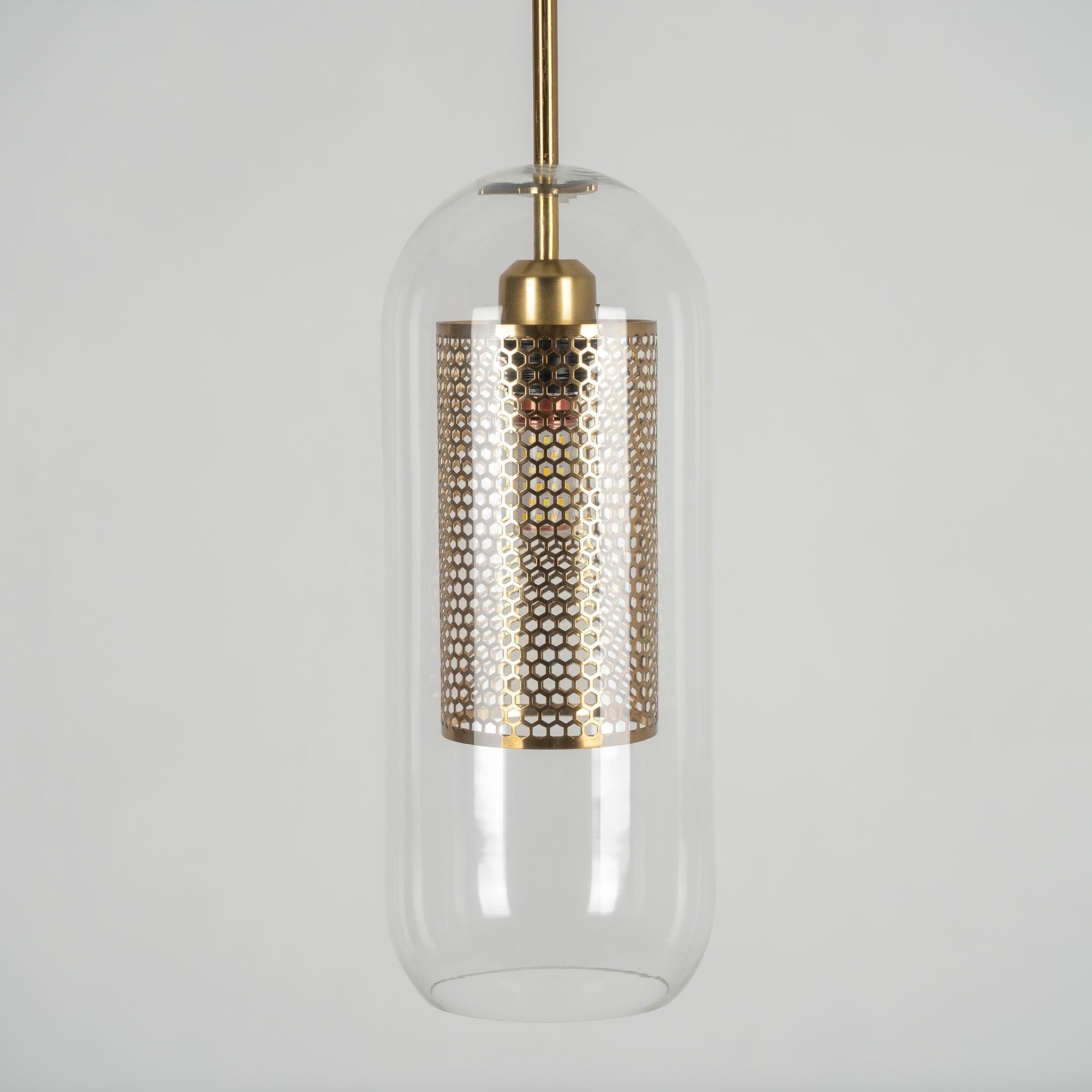 Chiswick Glass Pendant Light - Modern Hanging Ceiling Lamp for Kitchen Island, Dining Room & Bedroom Lighting