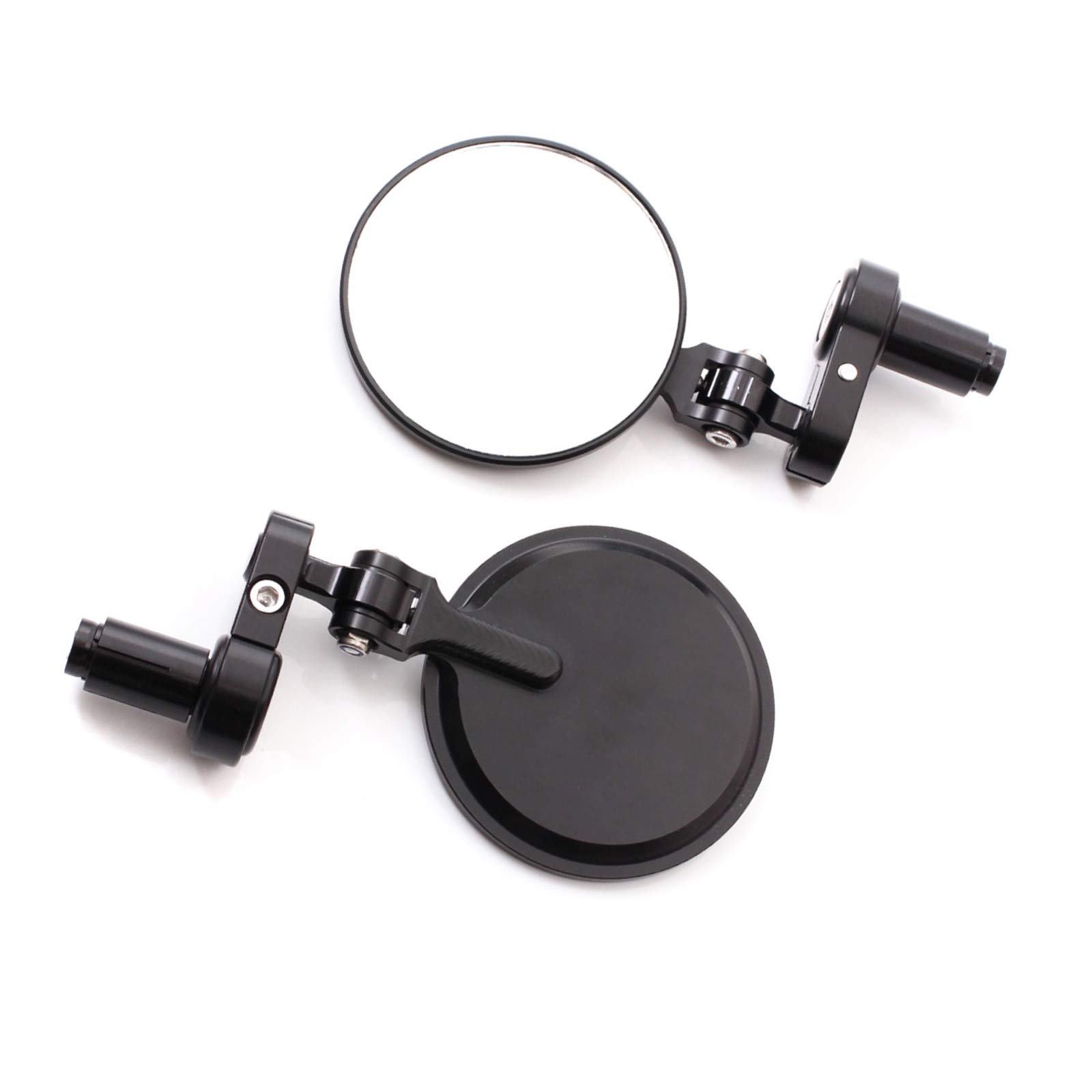 KETABAO CNC Black Folding Motorcycle Handlebar End Mirrors - 7/8