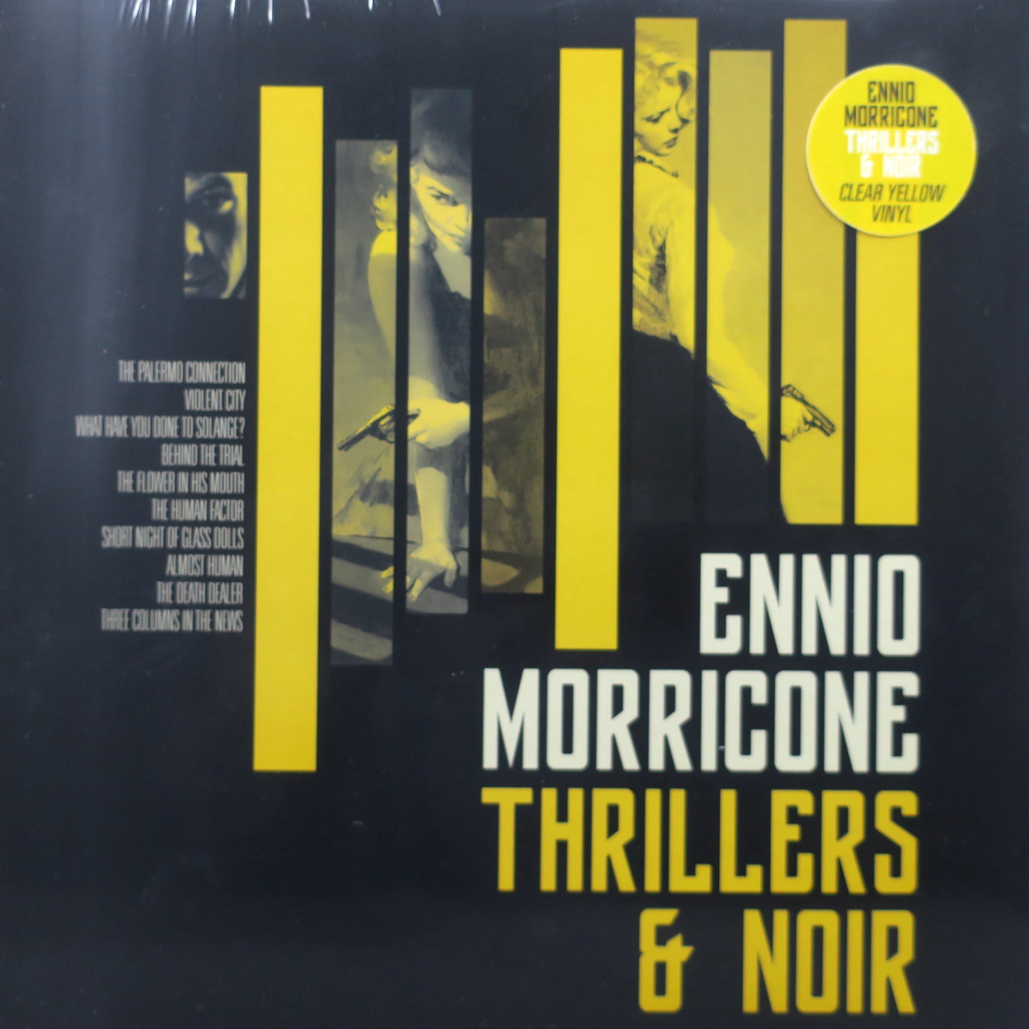 ENNIO MORRICONE 'Thrillers & Noir' YELLOW Vinyl LP Record - Limited Edition Soundtrack for Movie Nights & Music Collectors