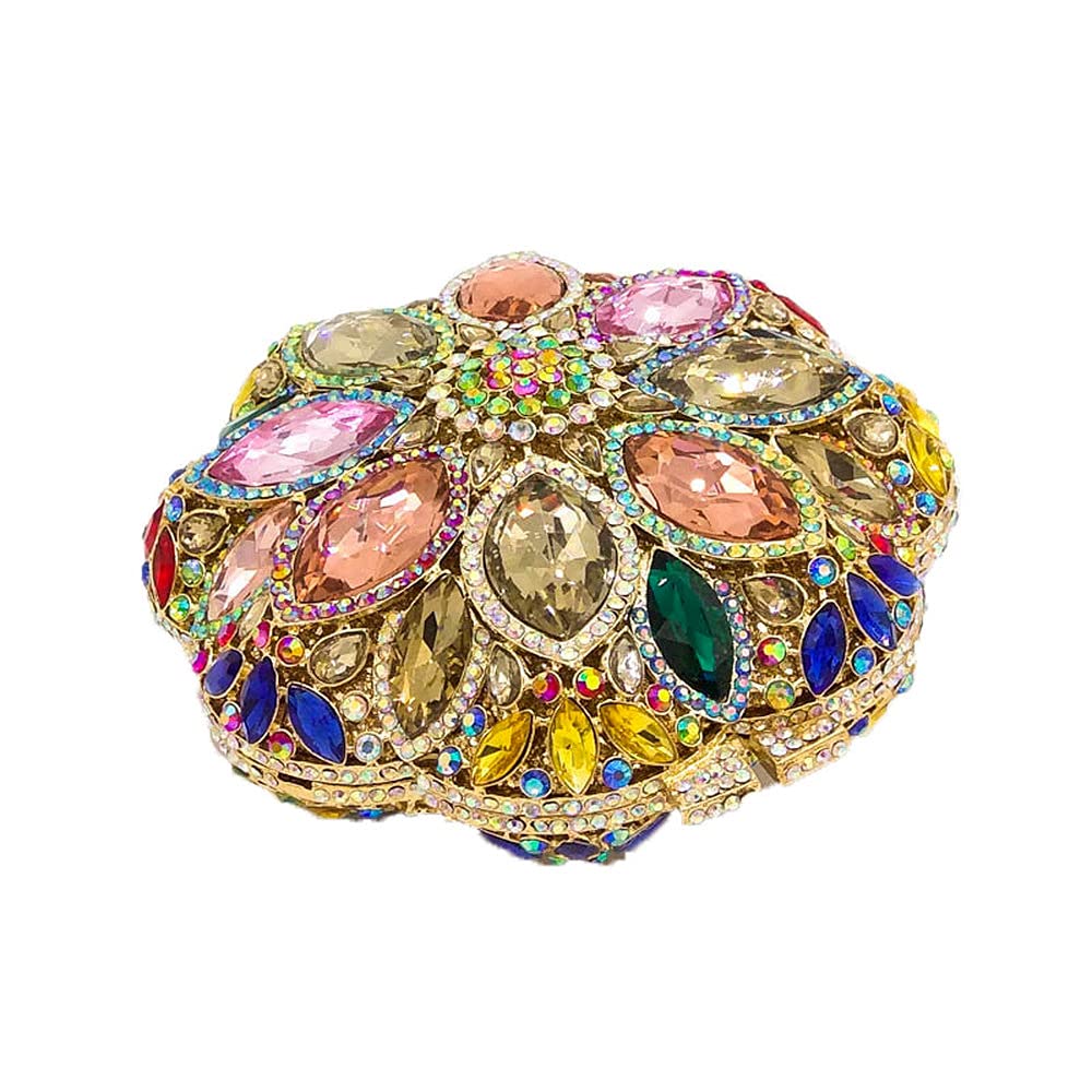 Elegant Round Crystal Clutch Evening Bag for Women - Formal Party Handbag, Wedding Purse, Bridal Accessory | Perfect for Prom, Gala, Cocktail Party & Special Occasions