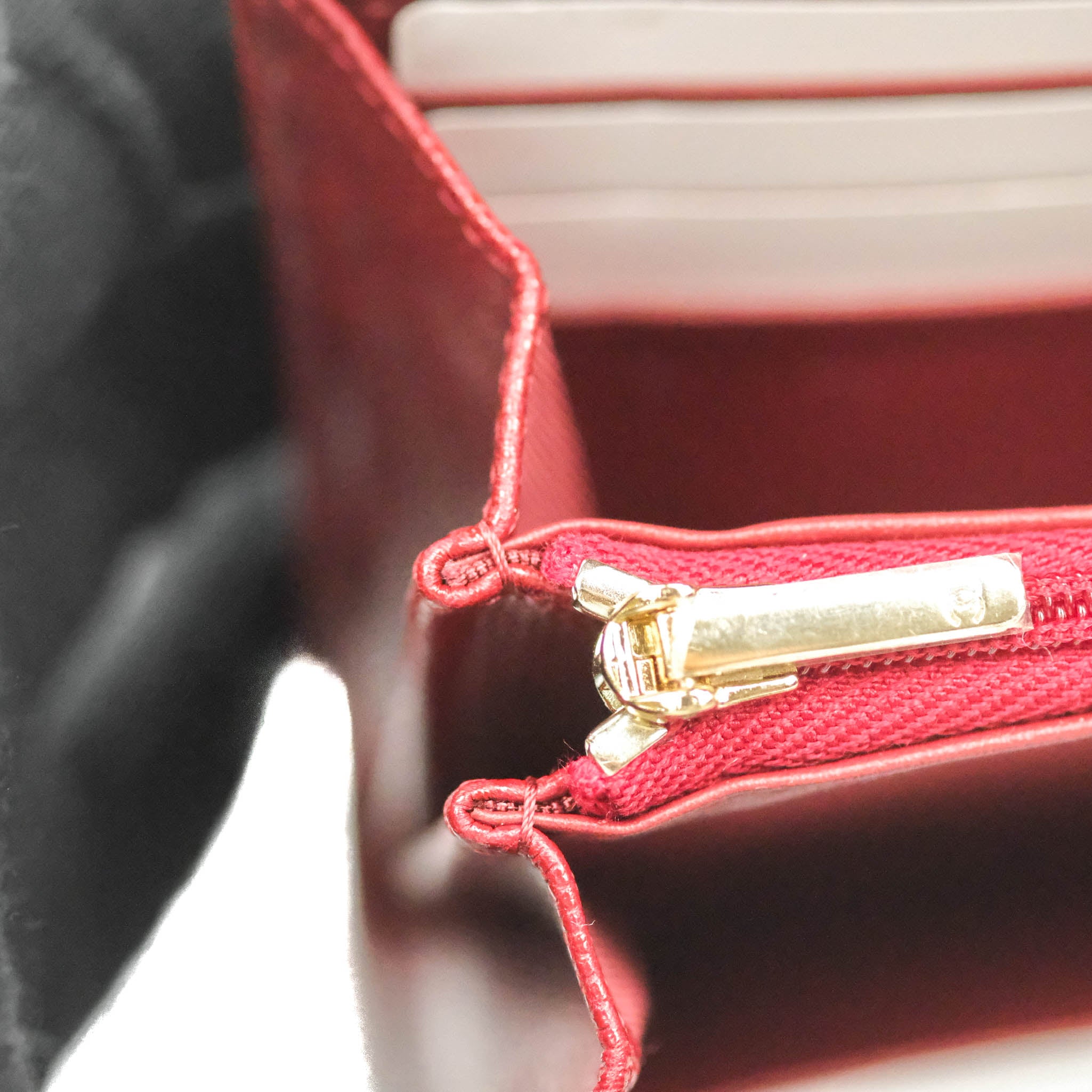 Chanel Caviar Quilted Long Flap Wallet in Burgundy with Gold Hardware - Luxury Leather Wallet for Women, Perfect for Everyday Use and Special Occasions