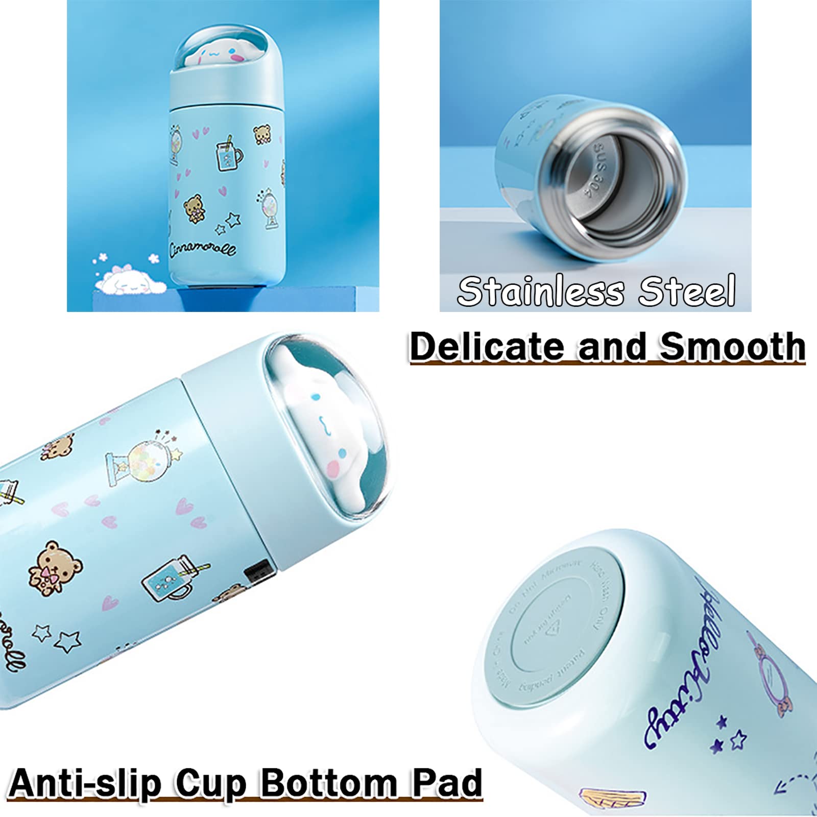 Anime Stainless Steel Vacuum Insulated Water Bottle - Cute Travel Coffee Mug for Hot & Cold Drinks | Perfect for School, Office, Gym & Outdoor Activities