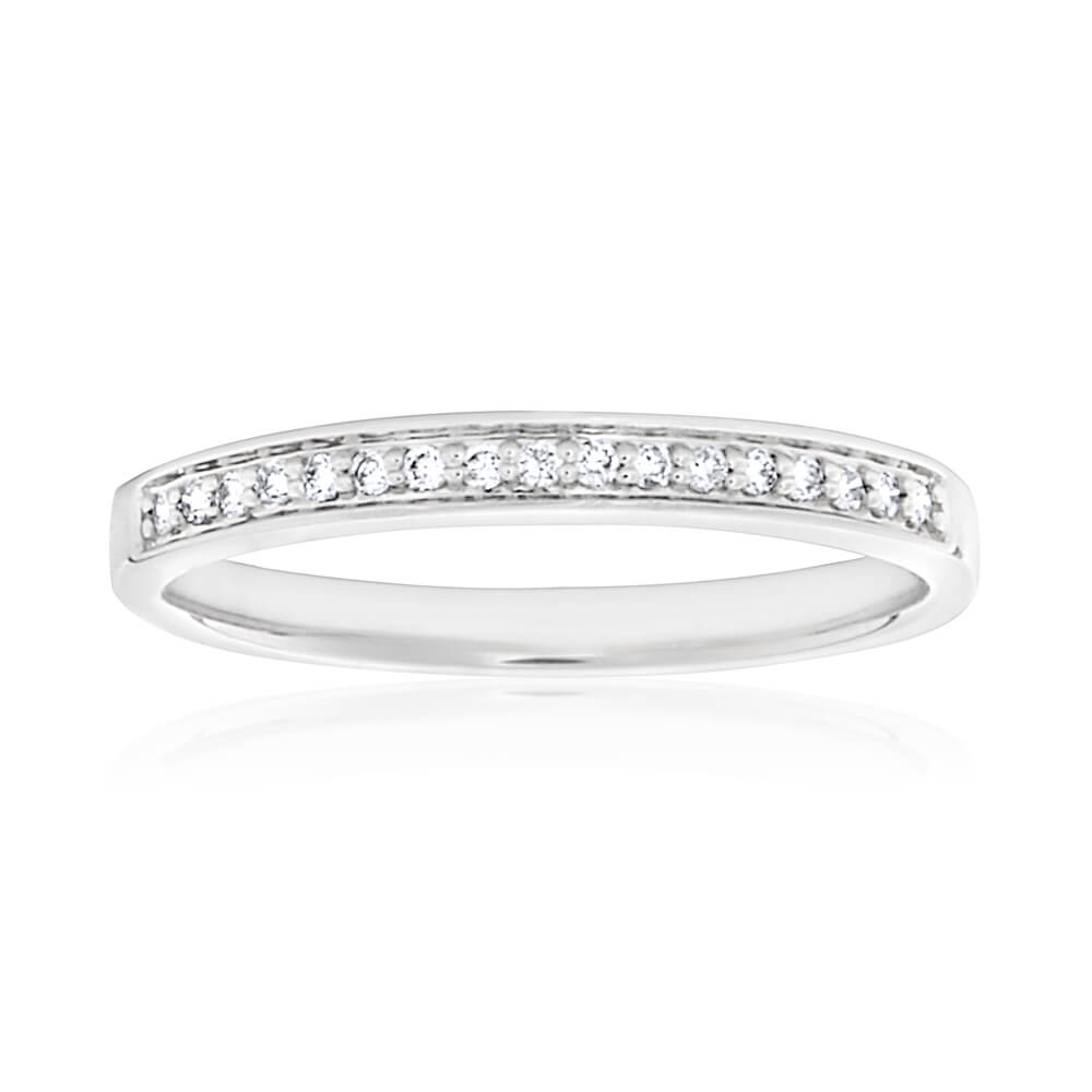 9ct White Gold Diamond Ring for Women - Elegant & Timeless Jewelry for Engagement, Wedding, Anniversary & Special Occasions