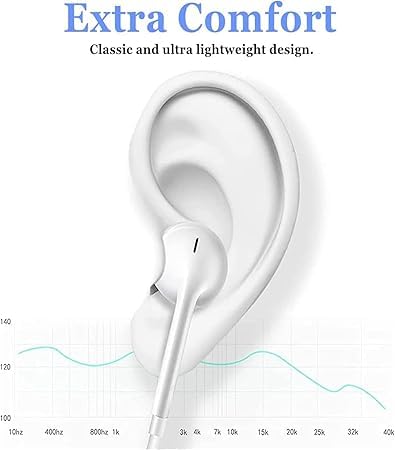 Noise Cancelling USB C Headphones with Mic & Volume Control - Wired Magnetic Earbuds for Samsung, iPhone, iPad Pro & All USB-C Devices - Perfect for Travel, Workouts & Gaming