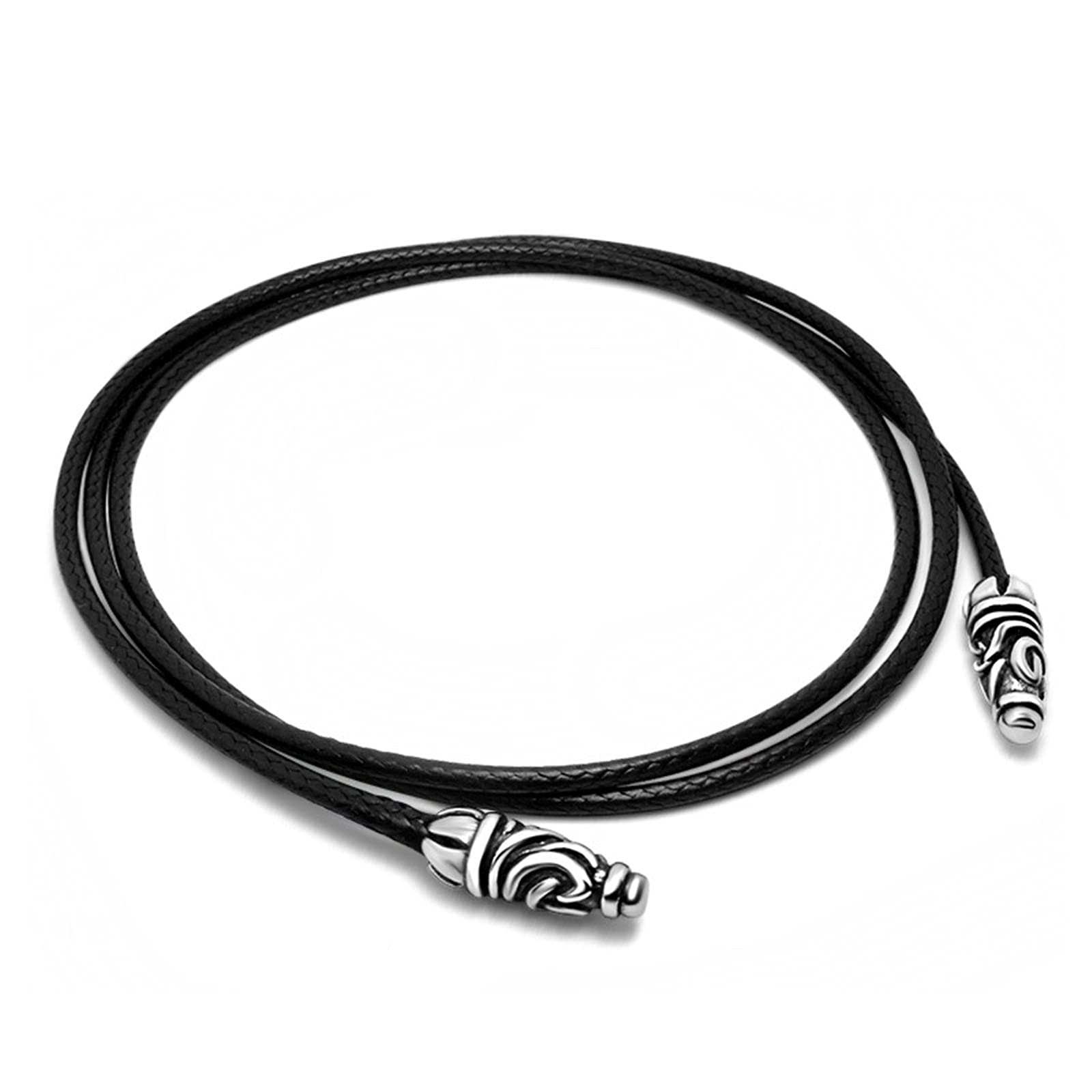 2.5mm Black Chain Necklace for Men - 34 Inch Stainless Steel Cord Necklace Jewelry - Perfect for Casual Wear, Gifts & Layering