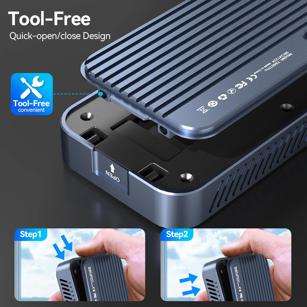 Acasis 80Gbps M.2 NVMe SSD Thunderbolt 5 Enclosure - Ultra-Fast External Storage for 4K Video Editing & Gaming | Mac & PC Compatible