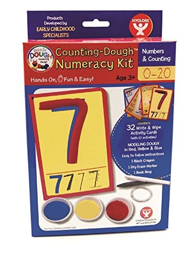 Hygloss Play Dough Numeracy Kit - Numbers 1-20 with 32 Write & Wipe Cards - Fun Math Learning Activity for Kids - Perfect for Preschool & Kindergarten Classrooms