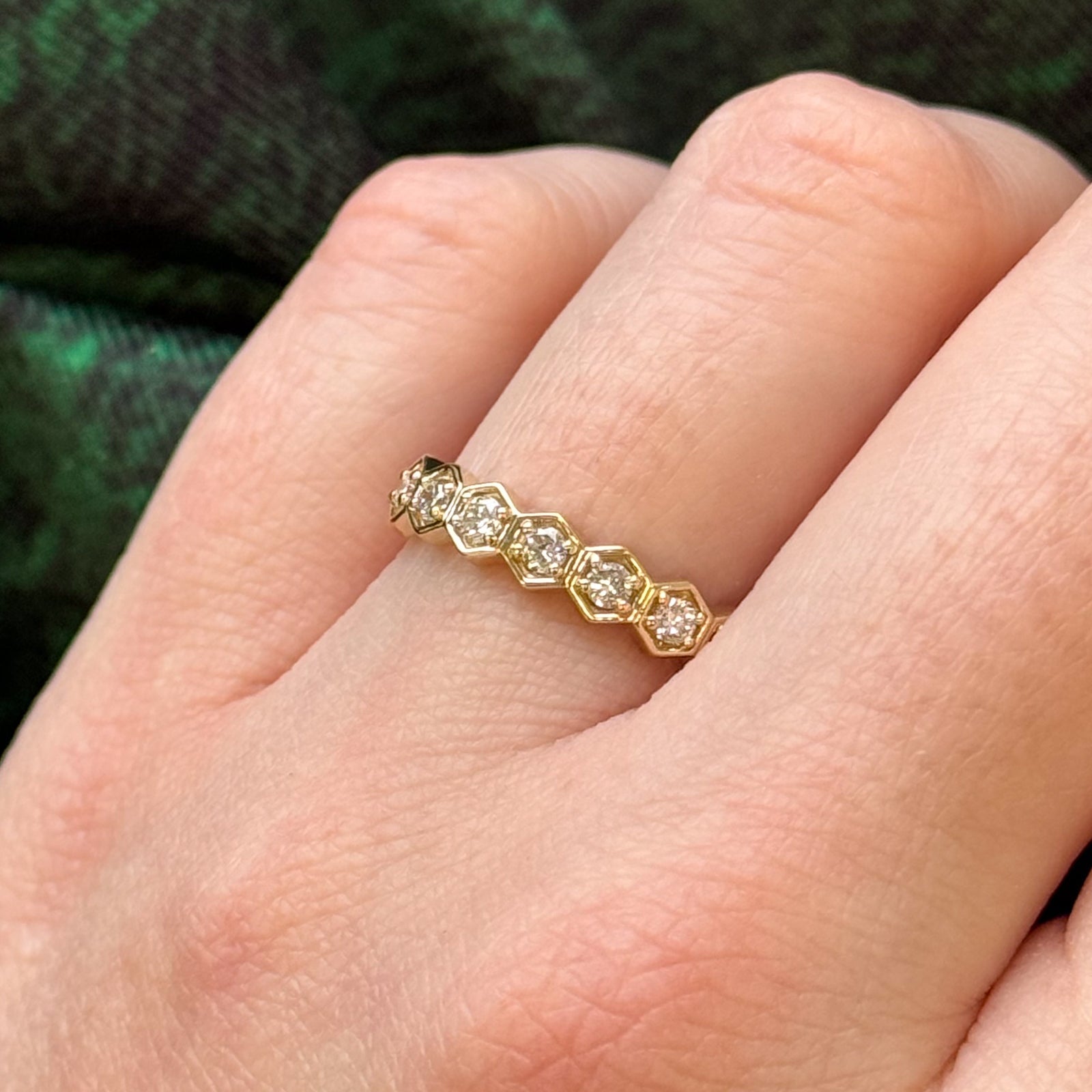 100 Ways 0.45ctw Nine Stone Diamond Ring - Size 7 | Elegant Wedding Band, Anniversary Gift & Everyday Luxury Jewelry for Women