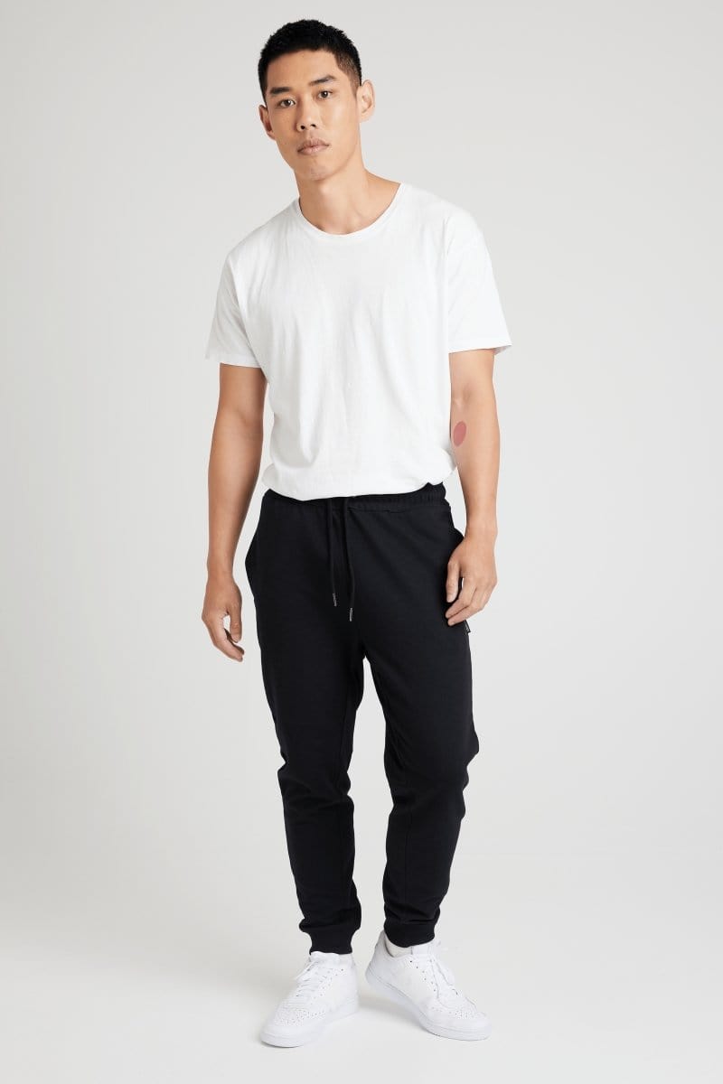 INSPORT Men's Slim Fit Black Track Pants - Lightweight, Comfortable Joggers for Running, Gym & Casual Wear