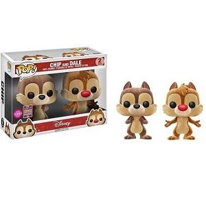 Funko Pop! Disney Chip and Dale Flocked 2-Pack - 2017 Summer Convention Exclusive - Perfect for Disney Collectors and Home Decor