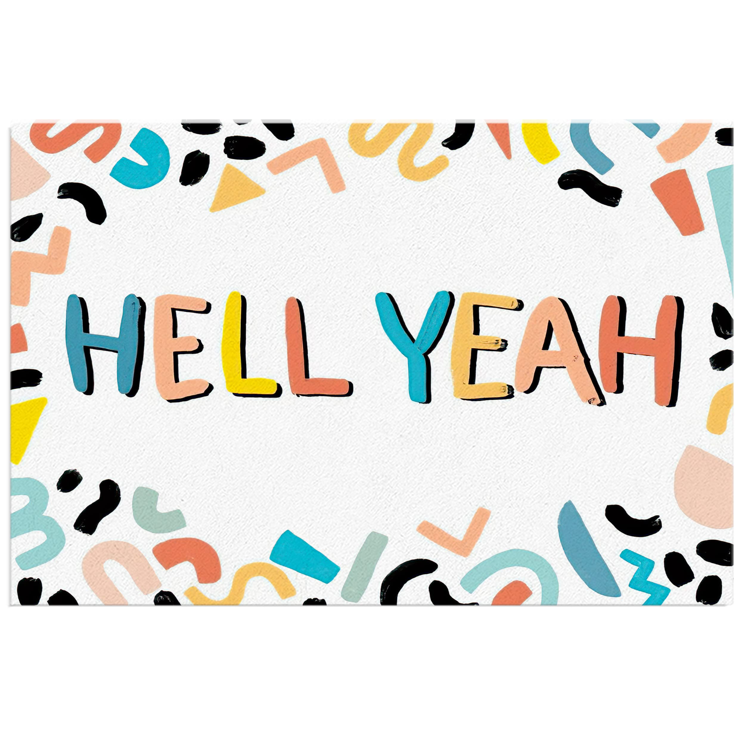 HELL YEAH Motivational Wall Art Poster - 11x14 Inch Inspirational Quote Print on Premium Paper - Perfect for Office, Home & Gym Decor - Uplifting Gift for Coworkers & Friends