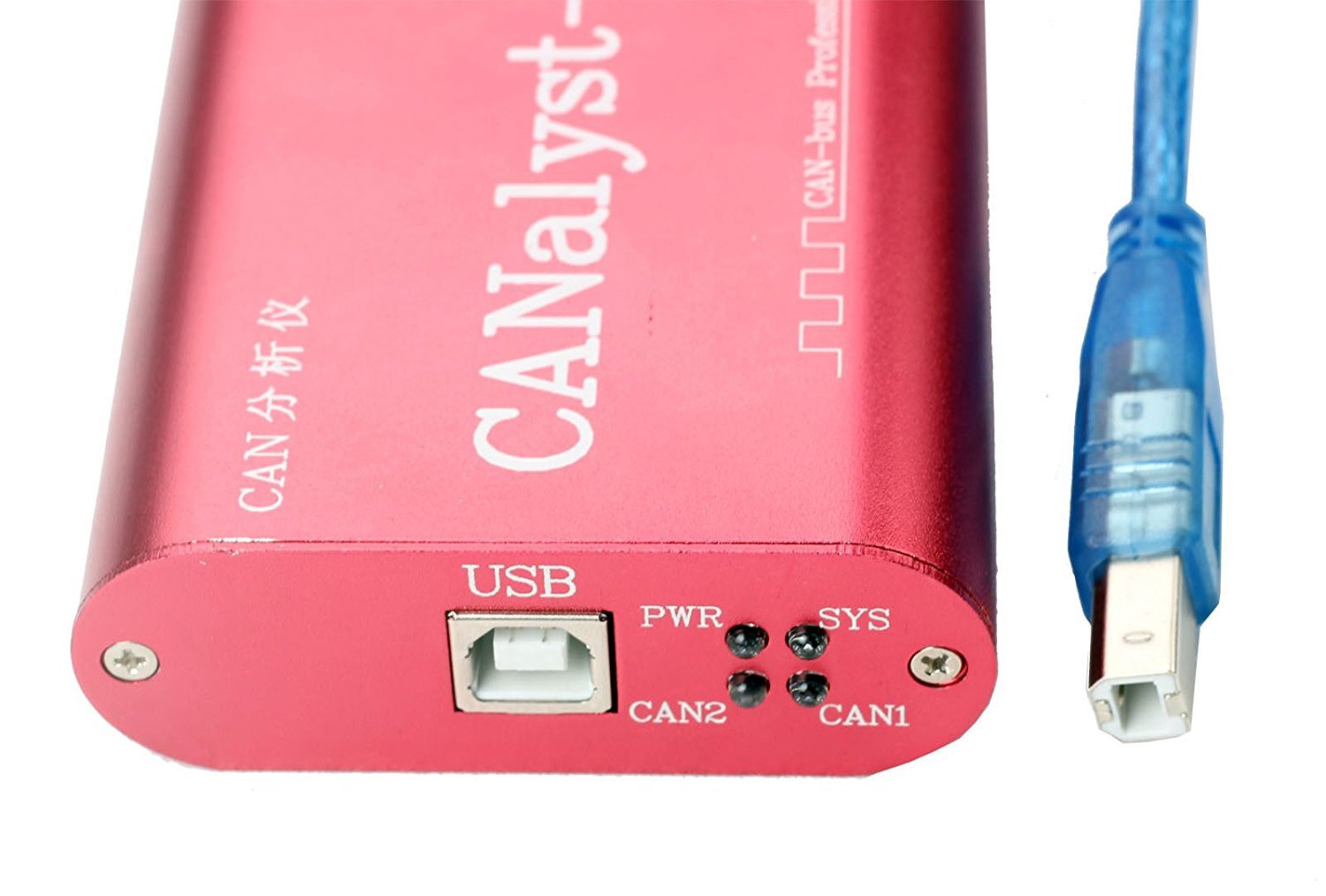 CANalyst-II USB to CAN Bus Analyzer Adapter - CAN-Bus Converter with OBD Plug for Automotive Diagnostics | Compatible with ZLGCANpro Software | Ideal for Vehicle ECU Programming, Industrial CAN Network Testing & OBD-II Data Monitoring
