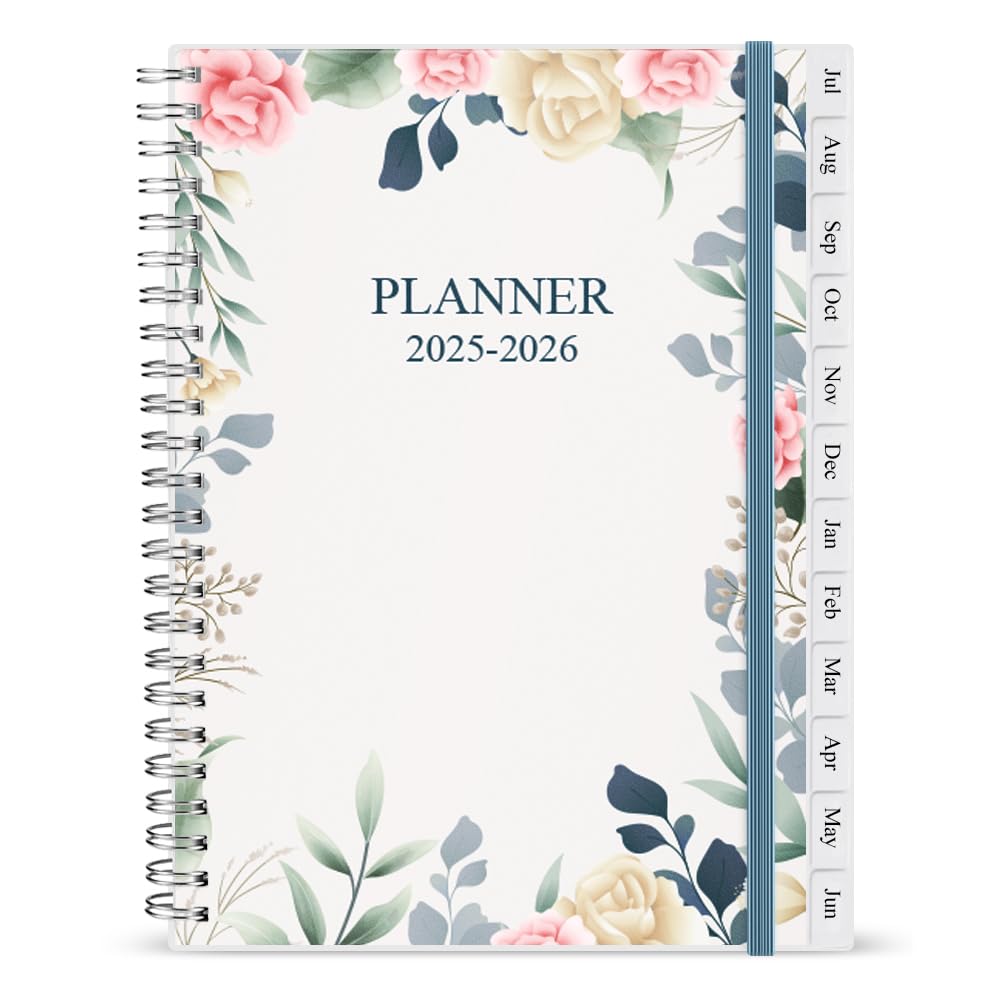 2025-2026 A5 Weekly & Monthly Planner with Tabs - July 2025 to June 2026 Academic Diary - Twin-Wire Binding, 14.8x21cm - Perfect for Students, Professionals & Home Organization