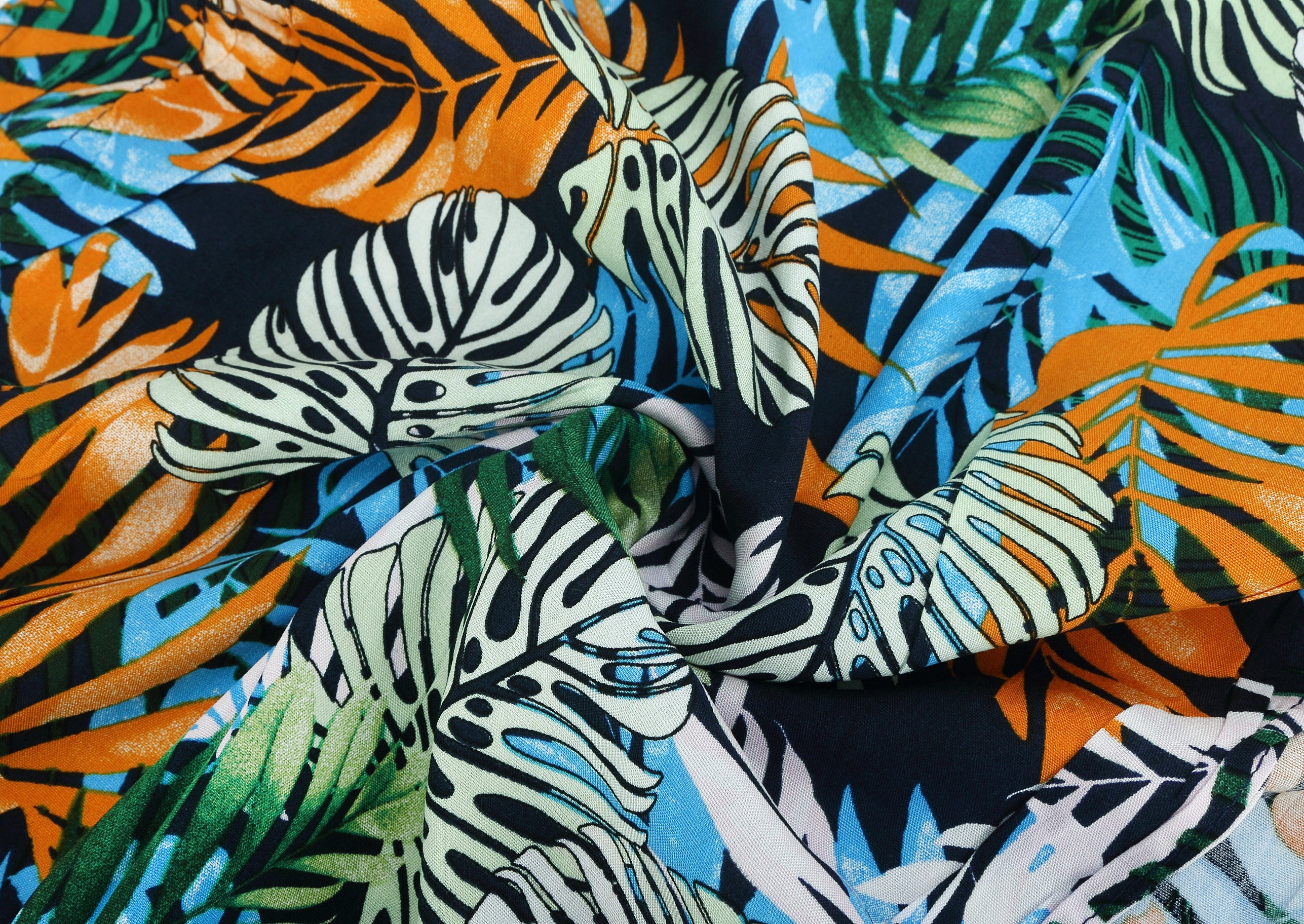 Nikki Green Monstera Blue Cover Up - Stylish Swimwear Cover Up for Beach, Pool, and Summer Vacations