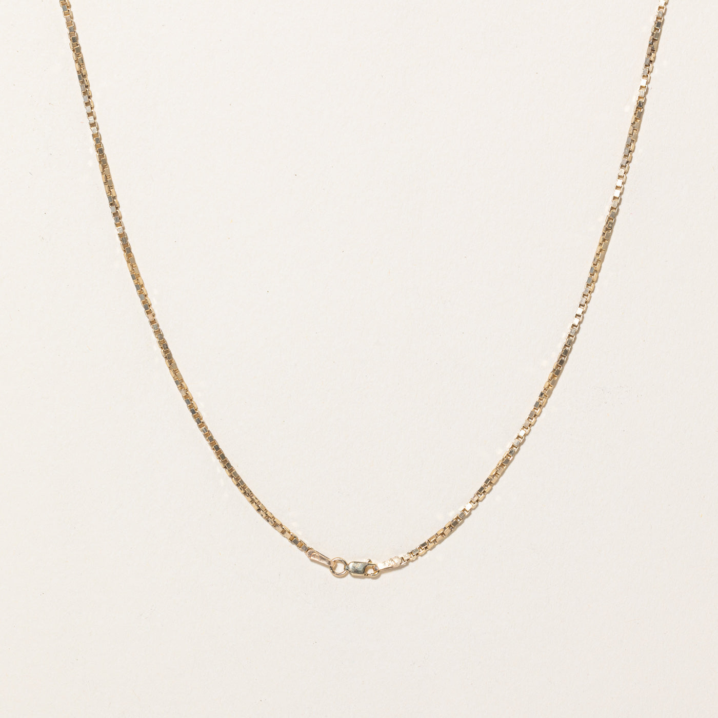 10K Yellow Gold Box Link Chain Necklace for Women - 22 Inch Dainty & Elegant Jewelry for Everyday Wear & Special Occasions