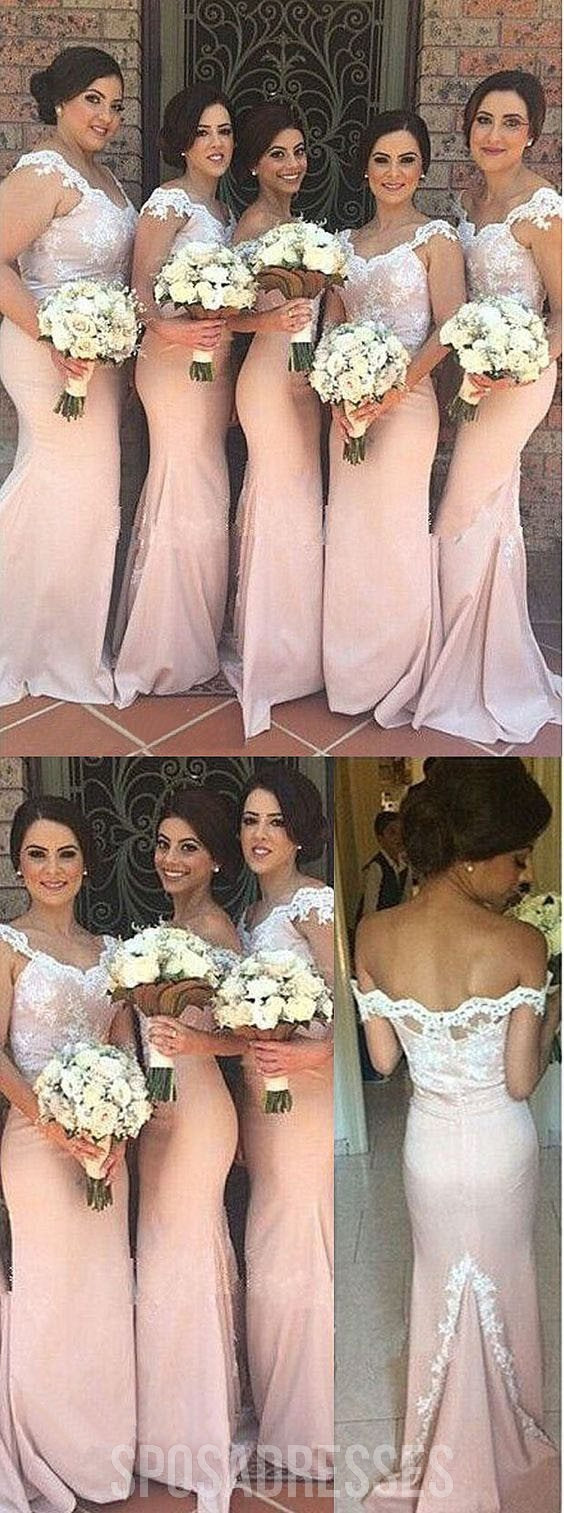 Elegant Off Shoulder Lace Mermaid Wedding Guest Dress - Sexy Long Formal Gown for Bridesmaid, Evening Party & Special Occasions | WG24