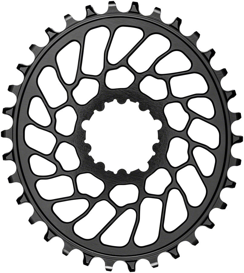 absoluteBLACK Oval Narrow Wide Chainring 34T - Direct Mount for 10/11/12 Speed Bikes - Lightweight Aluminum MTB Chainring - Perfect for Trail Riding and Mountain Biking
