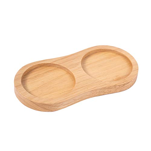 DeroTeno Wooden Salt & Pepper Grinder Tray - 6cm, Table Protector for Dining