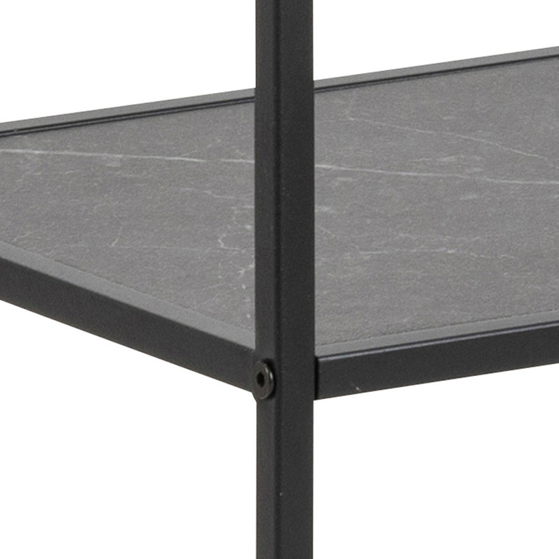 INFINITY 5-Tier Heavy Duty Metal Shelving Unit 72x114cm, Black - Perfect for Garage Storage, Closet Organization & Home Office Use