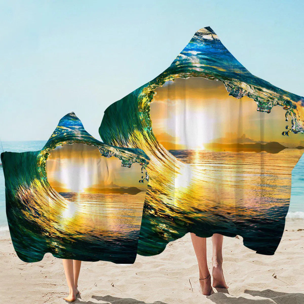 Eye of the Ocean Hooded Towel - Soft & Absorbent Beach Towel for Kids & Adults - Perfect for Swimming, Beach Trips & Spa Days