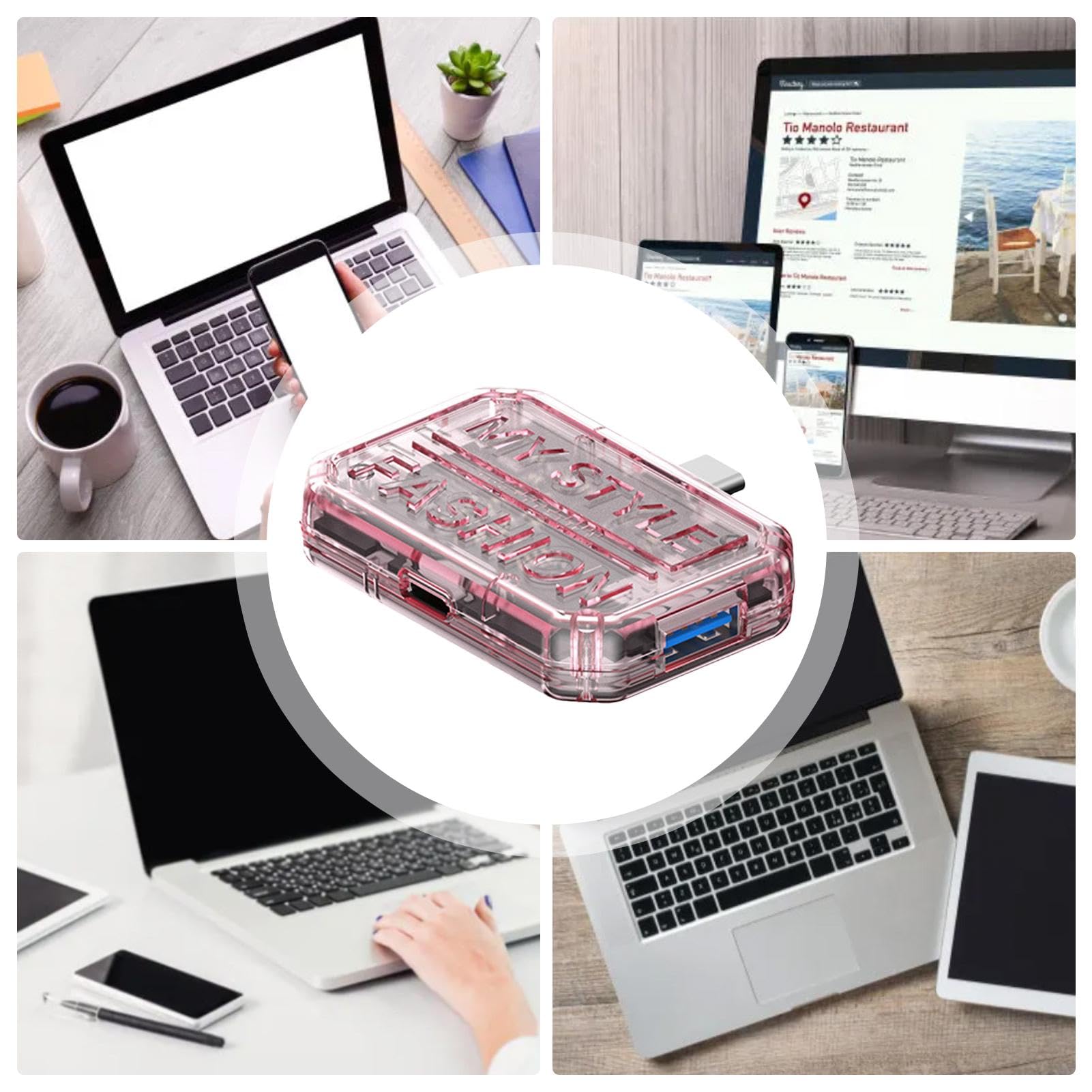 TROONZ USB-C Docking Station | 7-in-1 Laptop Adapter Hub with 4K HDMI, USB 3.0 Ports, SD/TF Card Reader, PD Charging for MacBook, Windows Laptops, Tablets & Phones | Perfect for Home Office & Travel