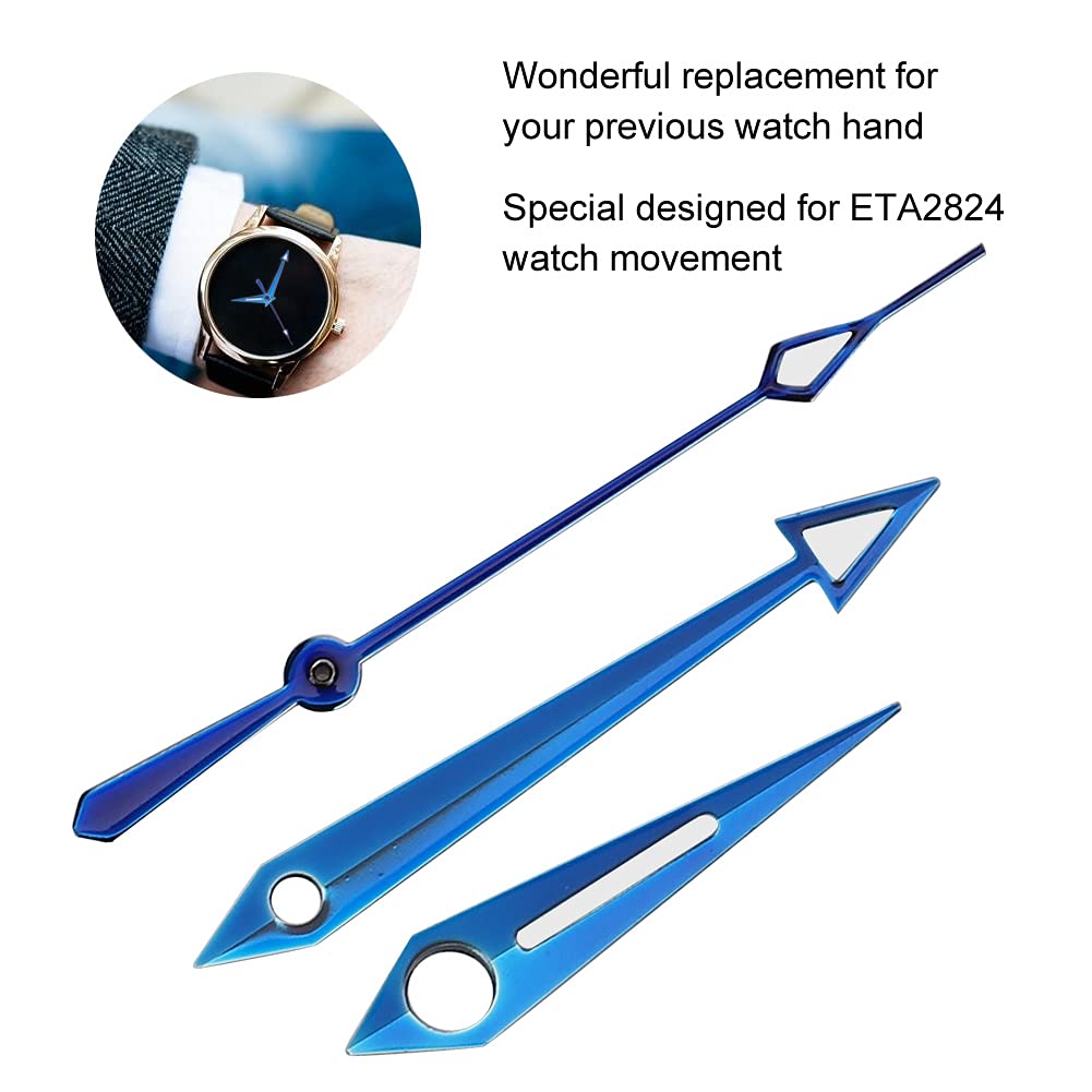 ETA 2824 Movement Watch Hands Replacement - Hour, Minute, Second Needles for Wristwatch Repair | DIY Watch Accessories & Spare Parts | Perfect for Watchmakers, Hobbyists, and Watch Repair Shops