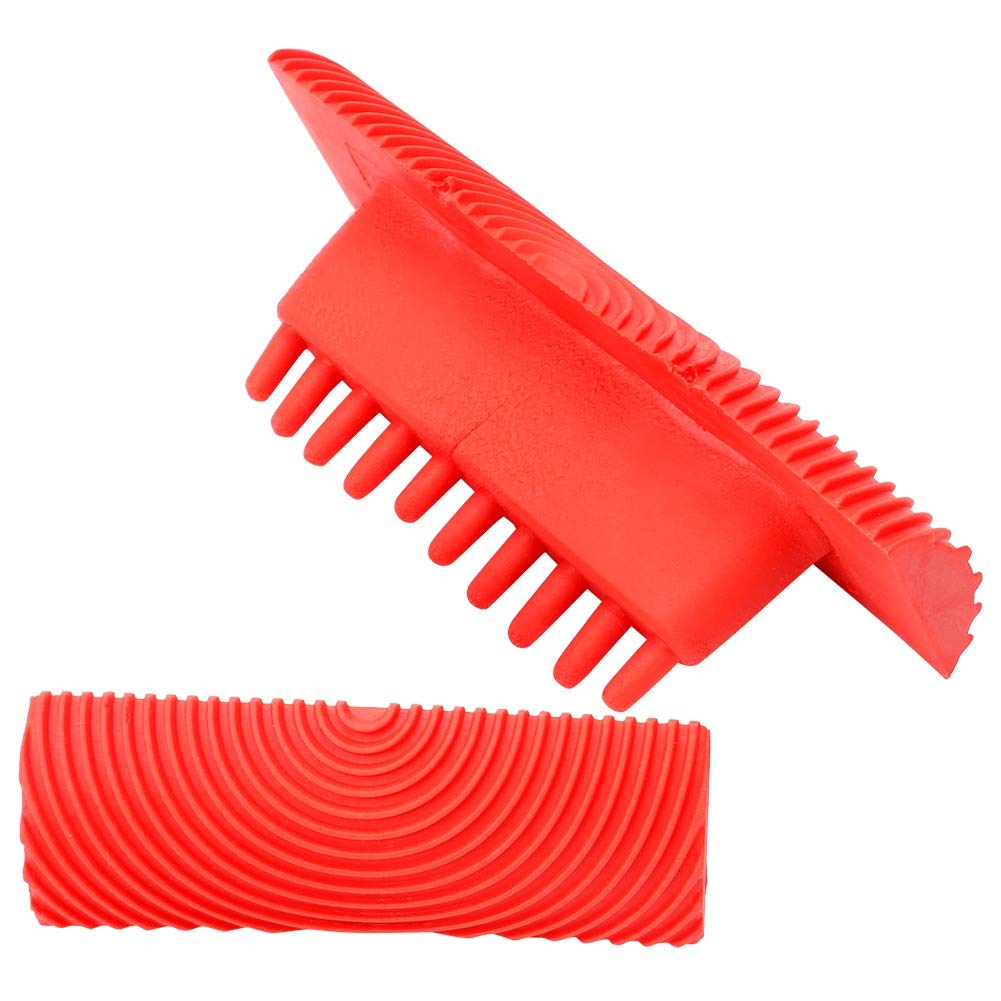 2PCS Rubber Wood Grain Painting Tool Set - Wood Graining Kit for Walls, Floors & Furniture - DIY Home Decoration & Faux Wood Finish Projects - Perfect for Crafts, Room Makeovers & Professional Use