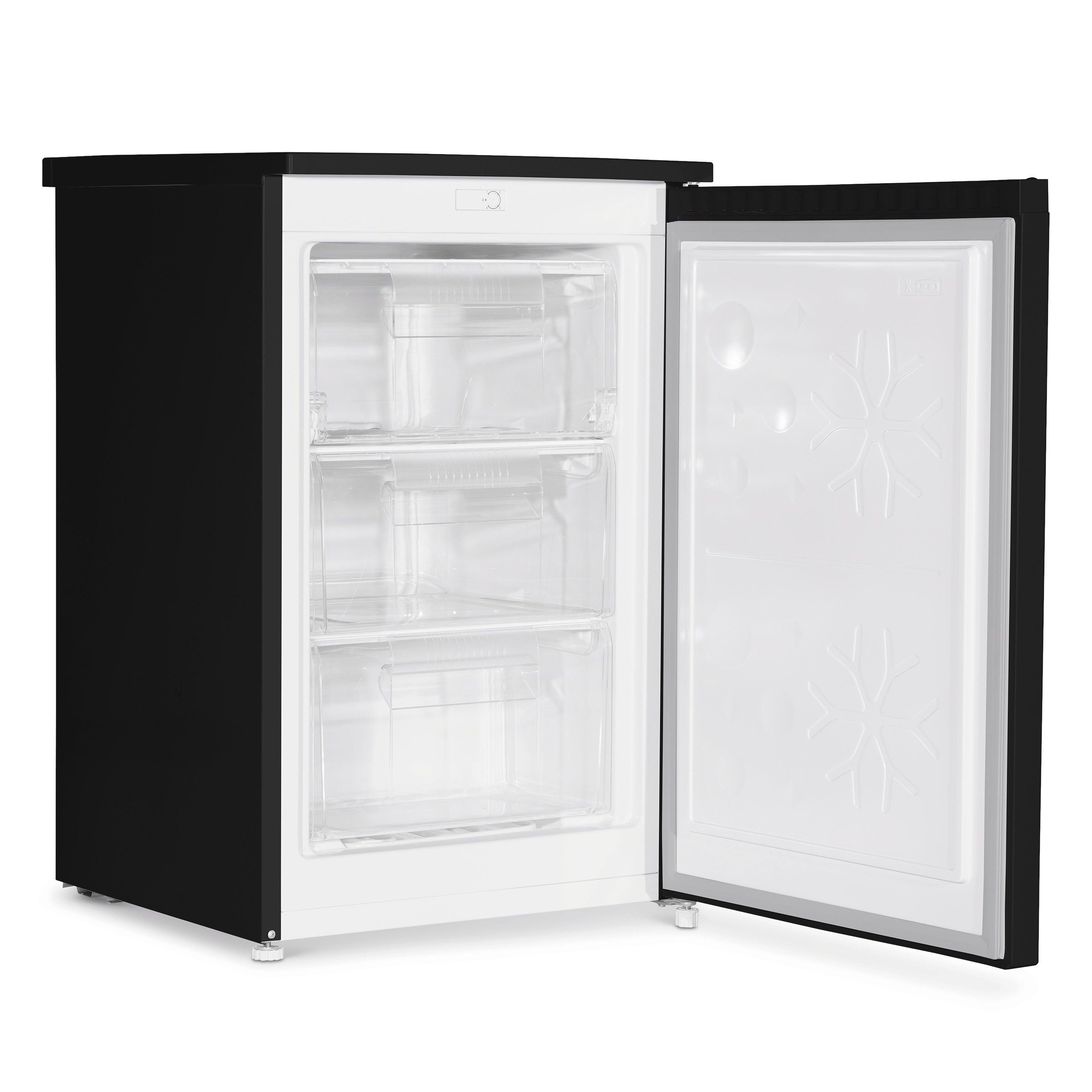 Baridi 55cm Undercounter Freezer with Adjustable Thermostat, 85L Capacity, Black (DH251) - Perfect for Kitchen, Basement, Garage & Small Spaces
