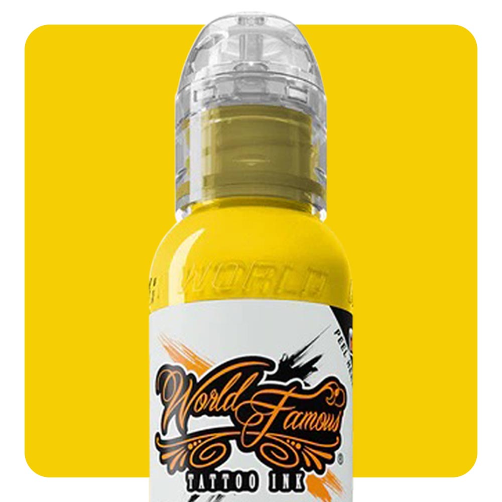 Illuminati Yellow Tattoo Ink - 1oz Bottle - Professional Tattoo Supplies for Artists - Perfect for Bright & Vibrant Tattoo Designs