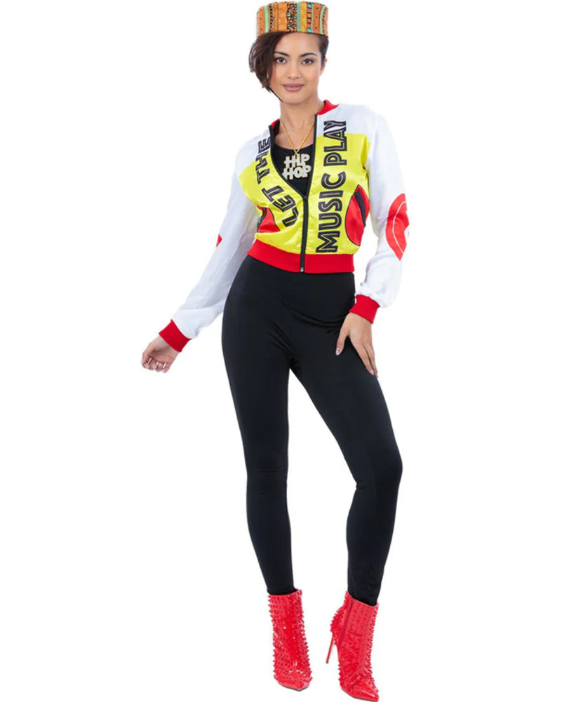 1980s Push It Pop Queen Women's Costume - Retro 80s Disco Party Outfit for Halloween, Cosplay & Theme Parties