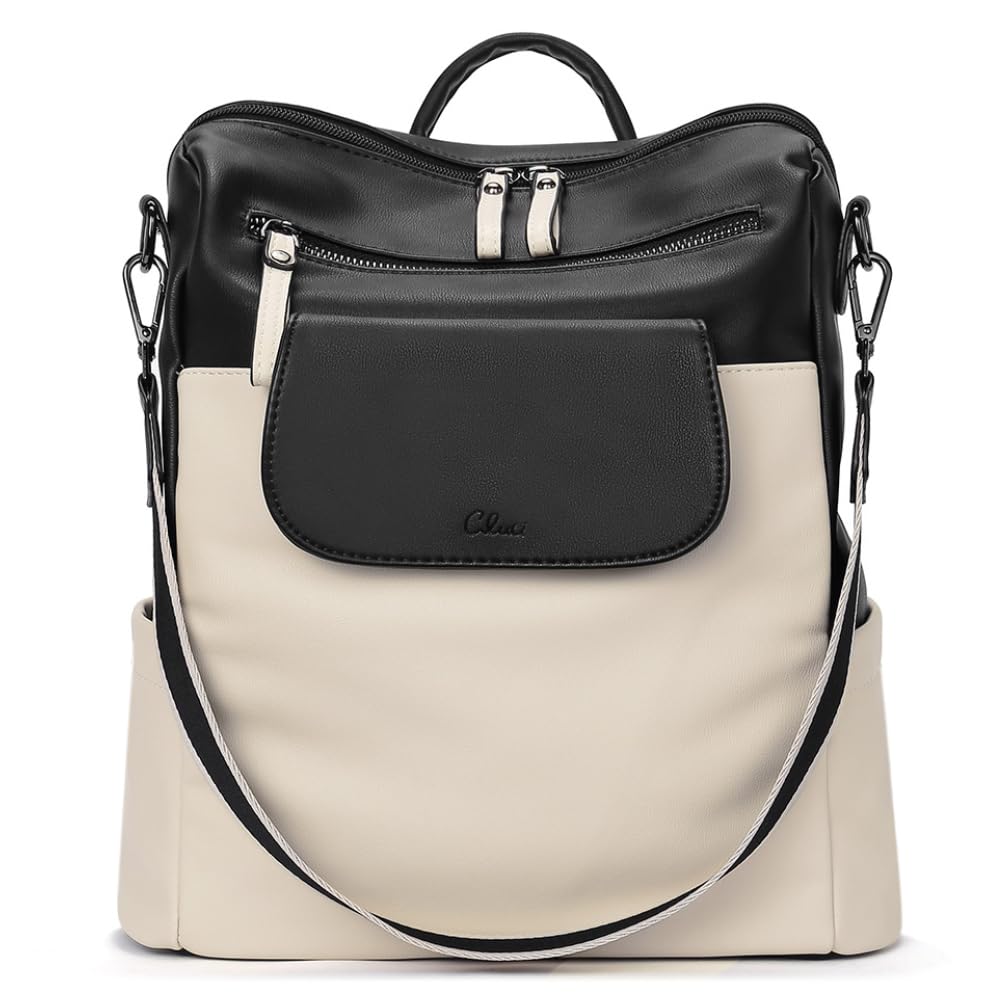 CLUCI Genuine Leather Backpack Purse for Women - Large Convertible Anti-Theft Travel Backpack Handbag | Perfect for Work, College & Weekend Getaways