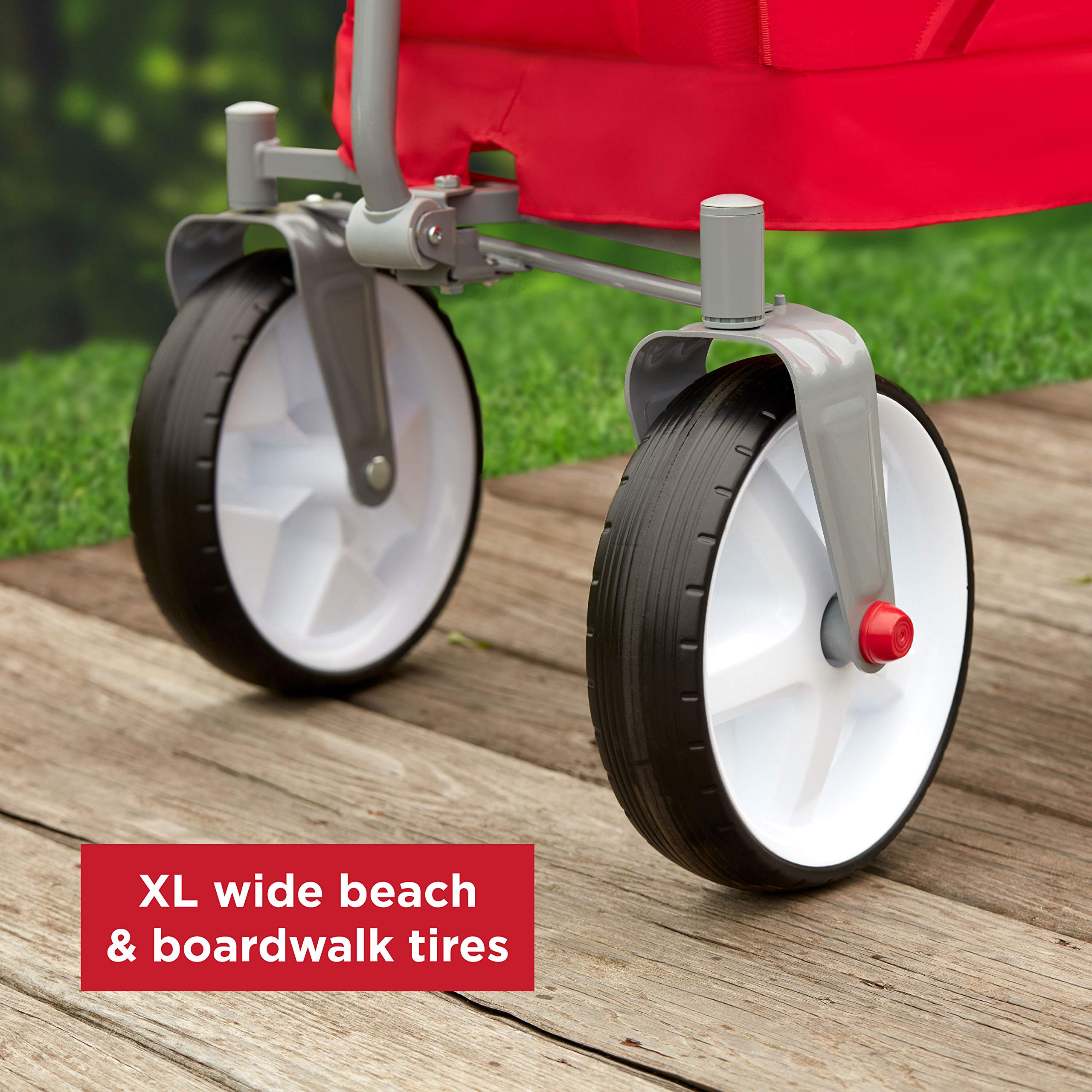 Radio Flyer Folding Beach Wagon Cart - Lightweight Red Utility Wagon for Kids Ages 1.5+ | Perfect for Beach Trips, Boardwalk Strolls, Picnics & Outdoor Adventures