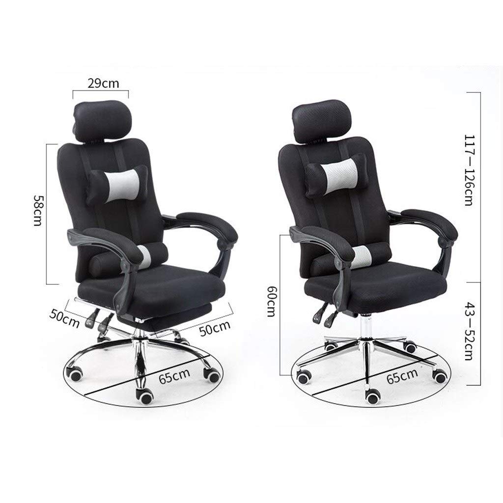 Ergonomic Office Chair with Mesh Back, Adjustable Height & Footrest - Green Computer Desk Chair for Home & Office Use - Perfect for Long Hours of Work, Gaming, or Studying
