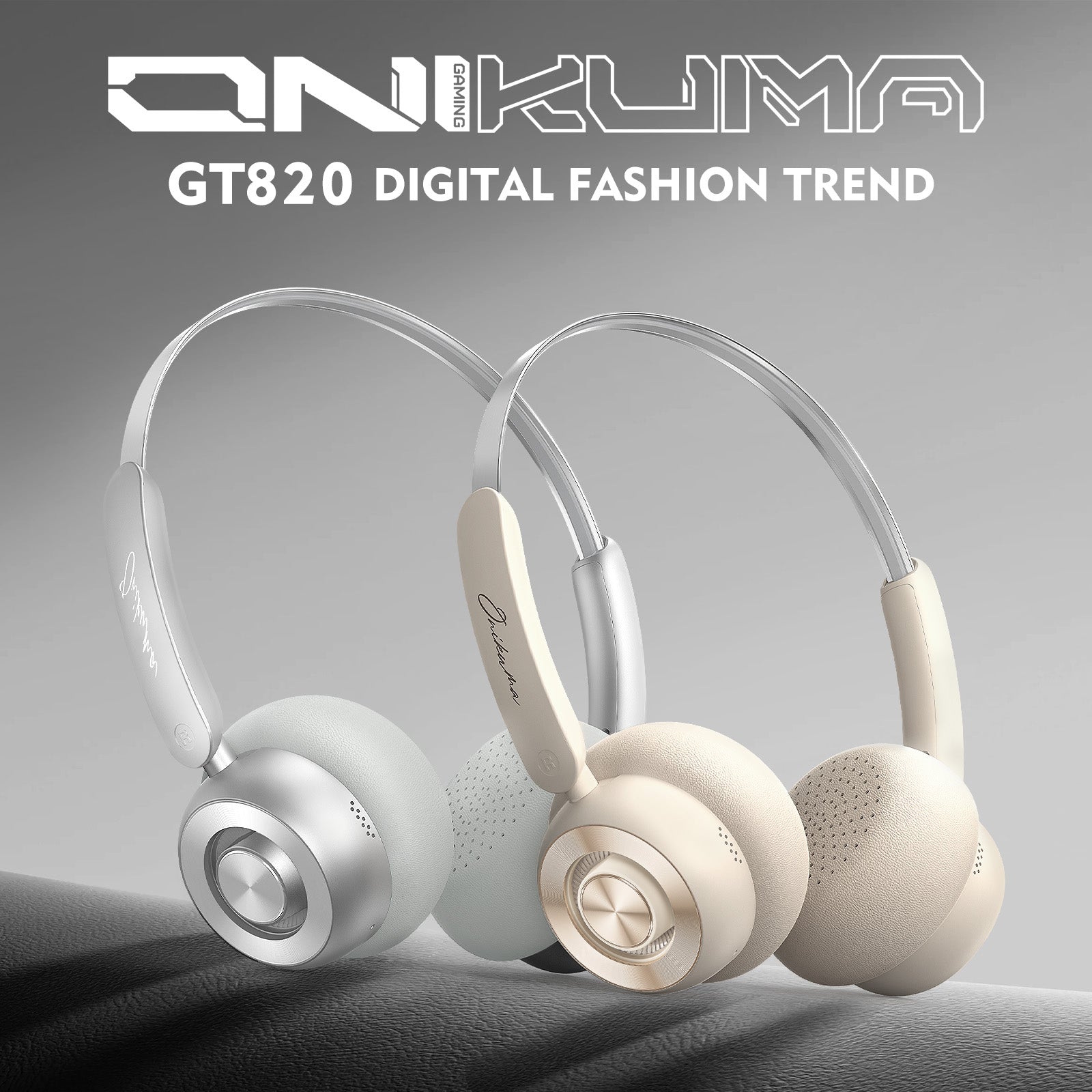 ONIKUMA GT820 Wireless Bluetooth Headphones - Lightweight Over-Ear Gaming Headset with Mic for PC, PS5, Xbox - Perfect for Gaming, Music & Online Classes