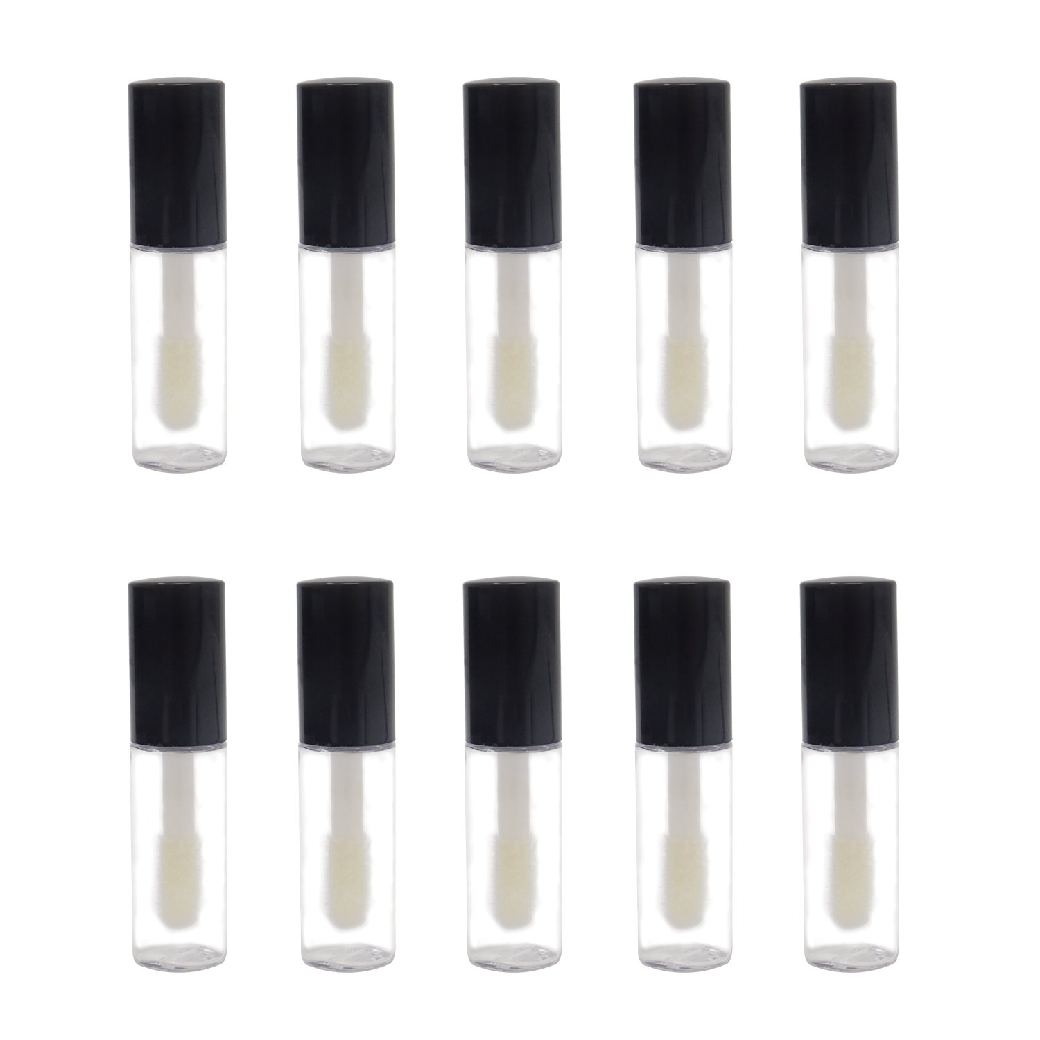 Honbay 10PCS 1.2ml Mini Refillable Clear Empty Lip Gloss Containers - Travel Size Lip Gloss Bottles & Tubes for DIY Lipstick Samples, Lip Balms - Perfect for Makeup Artists, Beauty Salons and Personal Cosmetic Storage