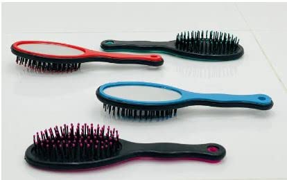 Premium Boar Bristle Hair Brush with Cushion Base for Shine & Volume - Detangling & Styling Brush for Women & Men - Perfect for Home, Travel & Salon Use (Pack of 1, Colors May Vary)