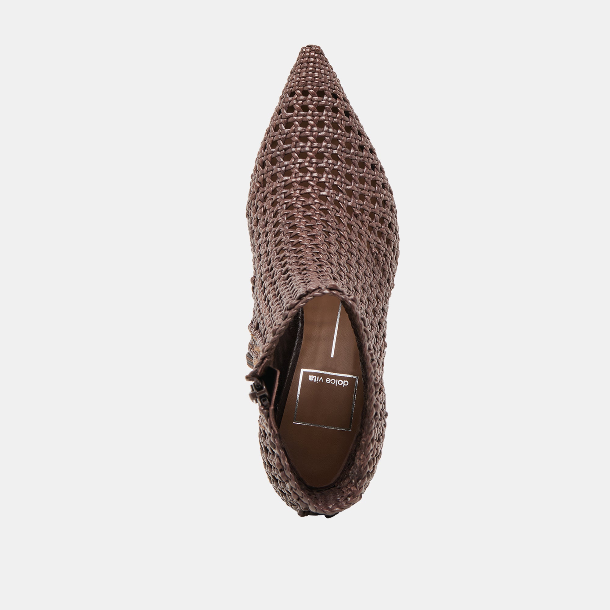 LONNI Women's DK Brown Woven Leather Booties - Comfortable Ankle Boots for Fall & Winter Fashion | Perfect for Office, Casual Outings & Date Nights