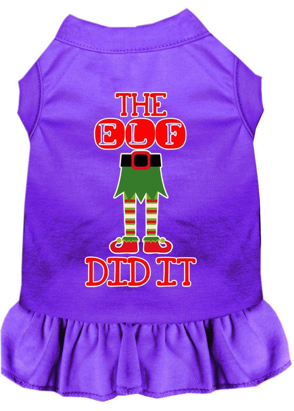 Christmas Pet Dog & Cat Costume - 'The Elf Did It' Funny Holiday Outfit in Bright Pink, Size XL (14-20 lbs) | Perfect for Christmas Parties, Pet Photos & Festive Celebrations