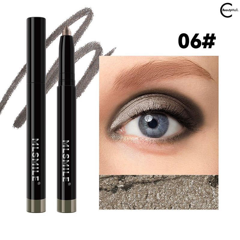 MLSMILE 8 Color Shimmer Eyeshadow Sticks - Long Lasting Waterproof Eye Makeup for Women, Easy to Apply Cream Eyeshadow for Day & Night Looks - Perfect for Parties, Weddings and Everyday Wear