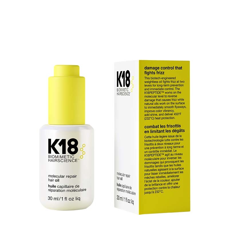 K18 Molecular Repair Hair Oil - Repair Damaged Hair, Strengthen & Hydrate - Perfect for Dry, Frizzy & Color-Treated Hair - Salon Quality Treatment at Home