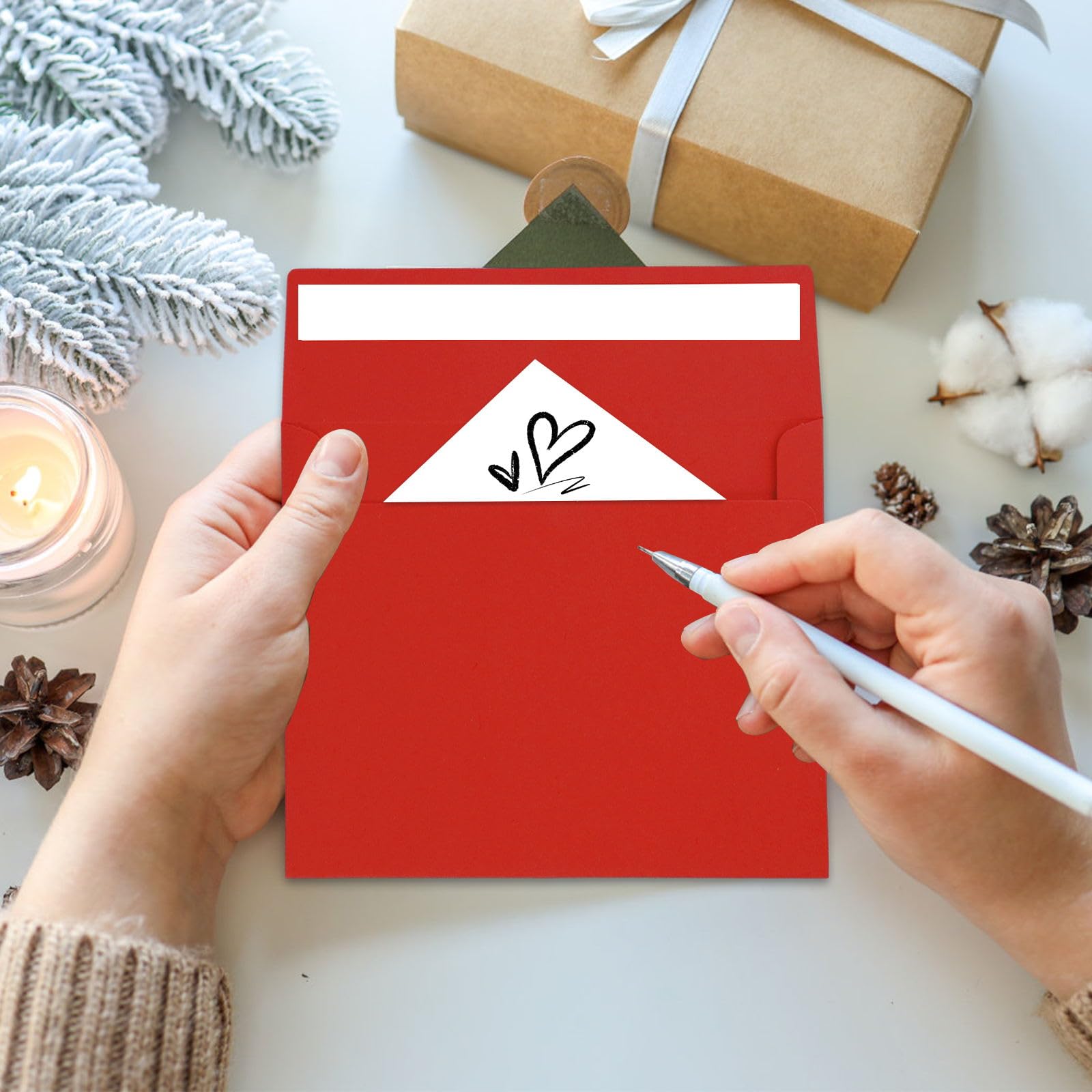 50 Pack Red Envelopes A4 Size - Printable Invitation Envelopes 4x6 for Wedding, Greeting Cards, Photos & Postcards | Perfect for Mailing, Party Invitations & Special Occasions