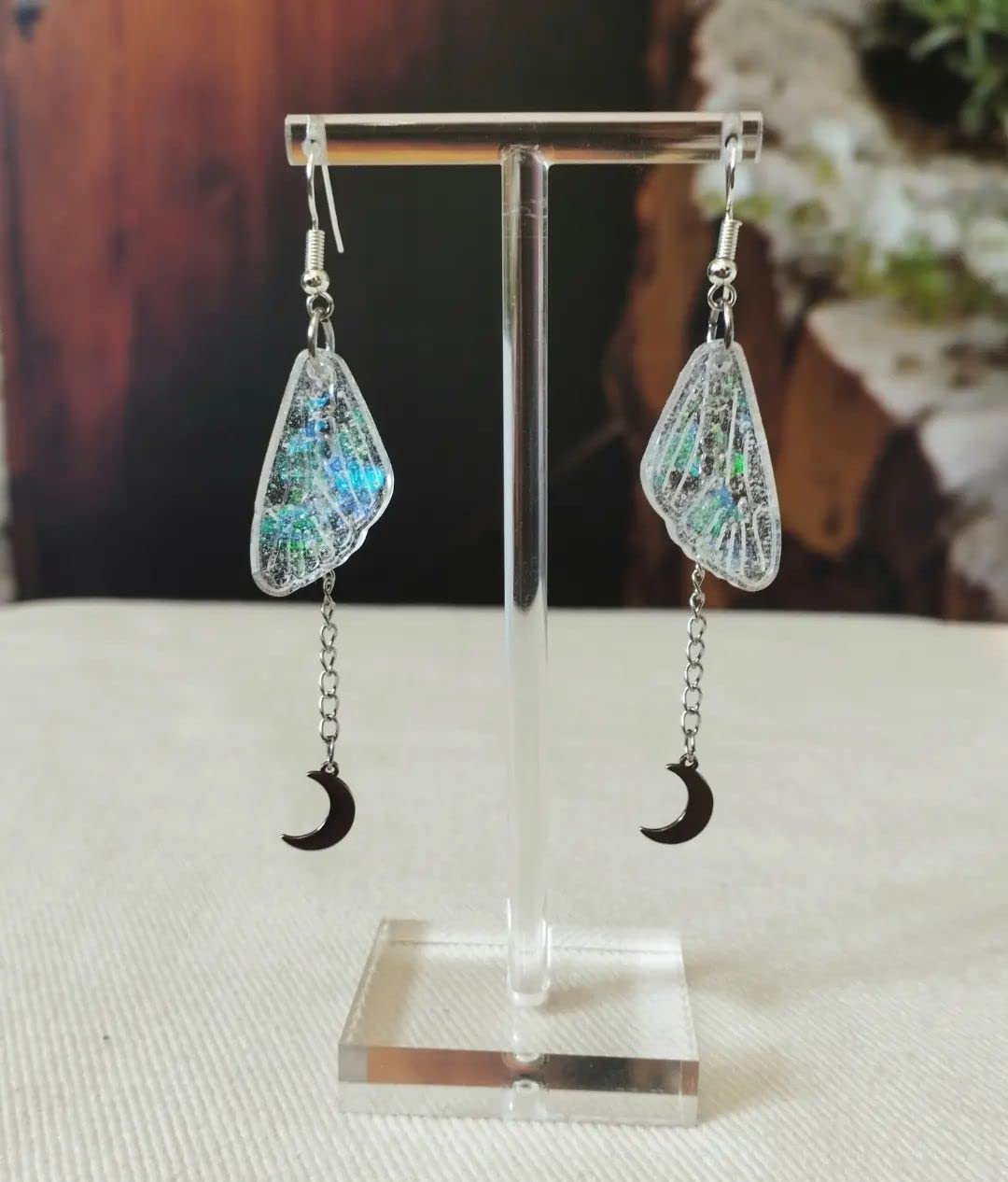 2Pcs Fairy Wings Resin Earring Molds - Butterfly Wings Silicone Jewelry Molds for DIY Earrings, Necklace Pendants & Craft Gifts - Perfect for Resin Art, Handmade Jewelry Making & Unique Gift Ideas