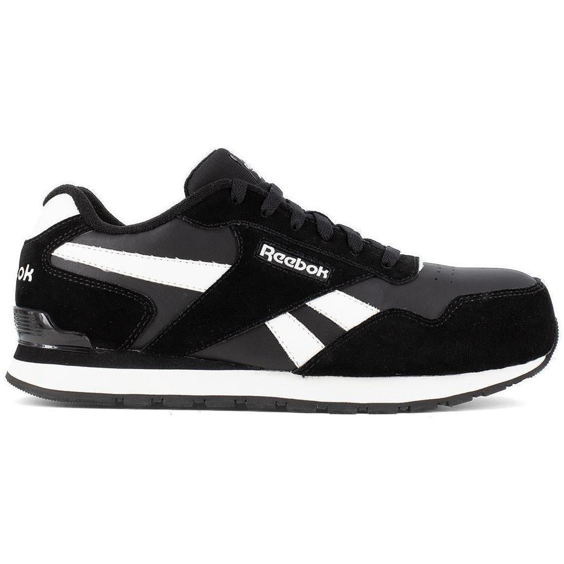 Harman Composite Toe Athletic Work Shoes for Men - Lightweight Safety Shoes, Black/White - Perfect for Construction, Warehouse & Industrial Work
