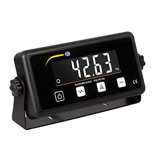 PCE-PB 75N Digital Inventory Scale with External Display - 165 lb Capacity for Warehouses, Shipping & Retail - Heavy Duty Industrial Platform Scale by PCE Instruments
