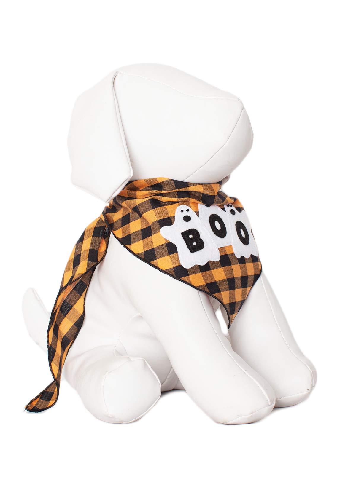 Halloween Dog Bandanas for Medium to Large Dogs - Boo & Ghouls Print, 100% Cotton Pet Bandana for Costume Parties, Trick or Treat & Photo Props