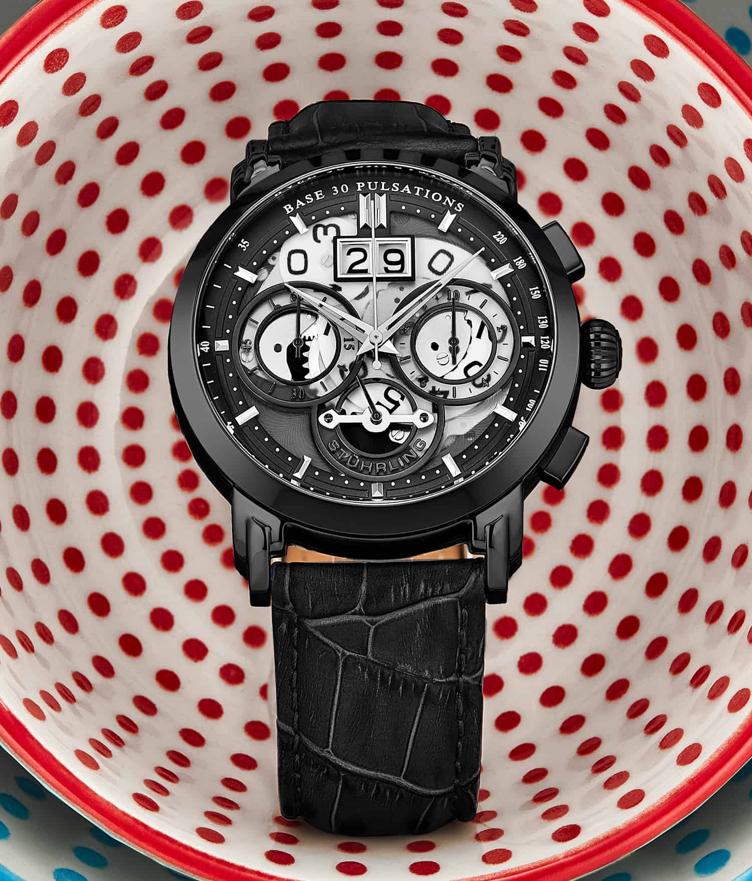 Imperia 4030 Quartz 47mm Chronograph Men's Watch - Stylish Analog Sports Watch for Running, Swimming & Outdoor Activities