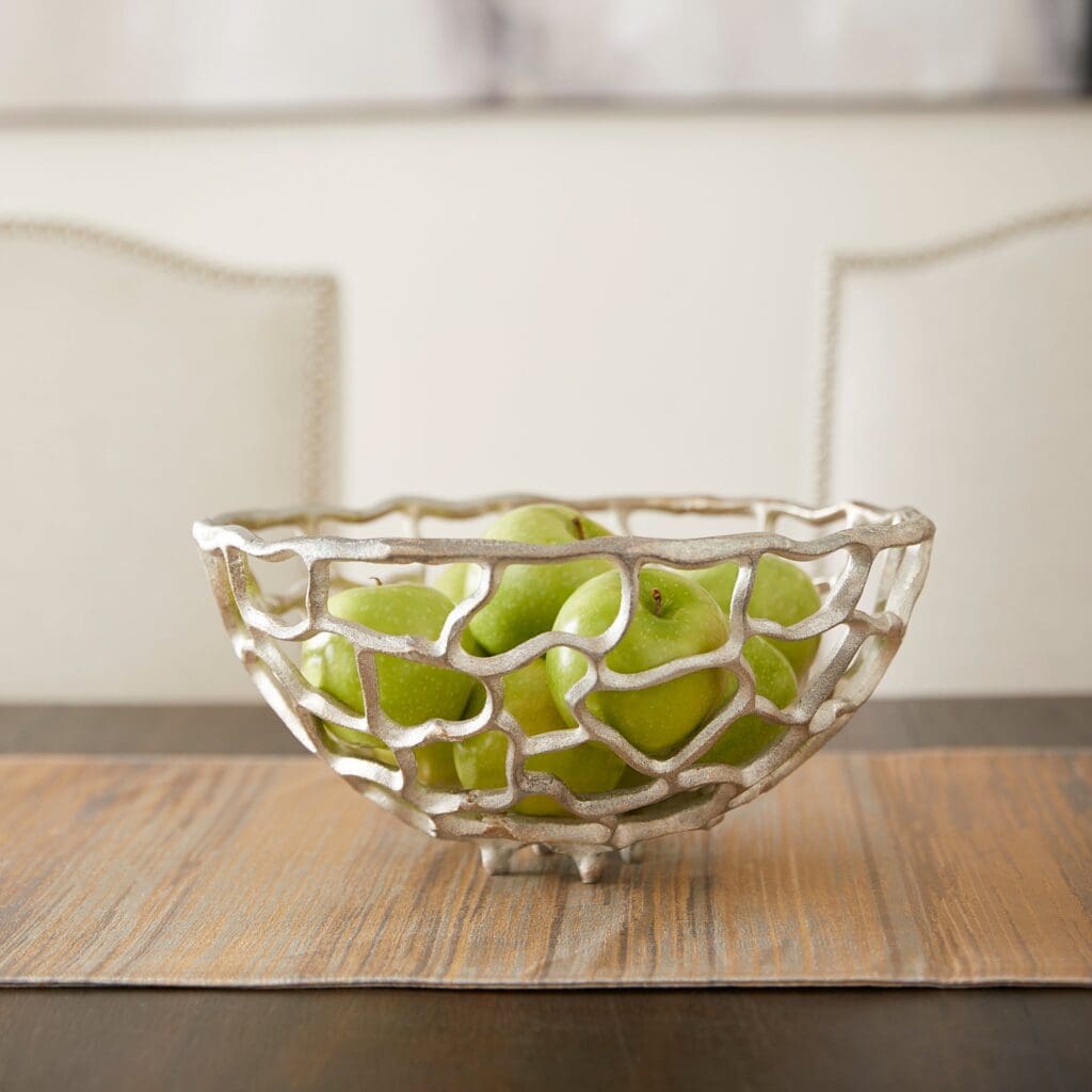Cyan Design 08079 Enigma Container - Silver Medium Size Decorative Bowl for Home Decor, Table Centerpiece, or Gift Giving
